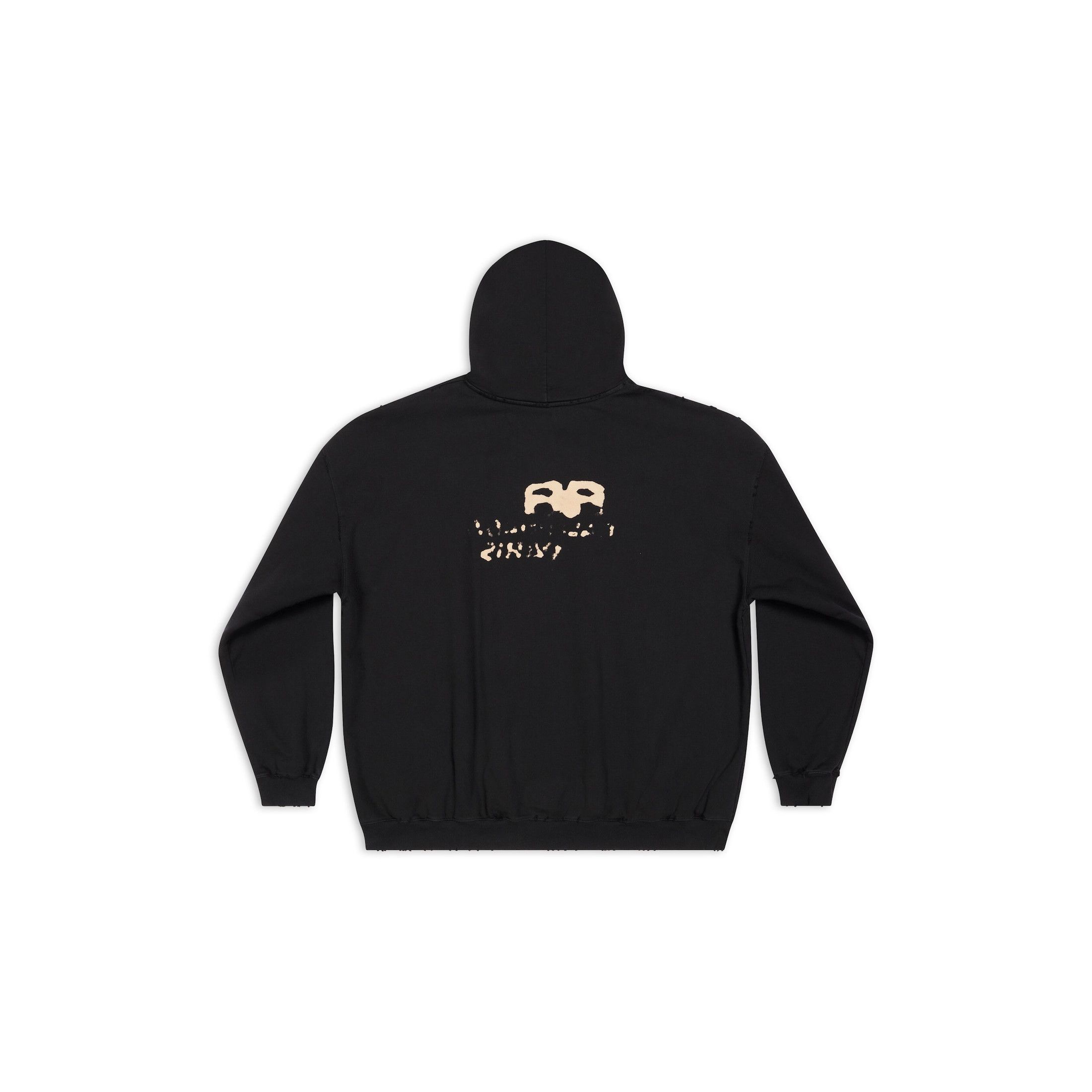 Balenciaga HAND-DRAWN BB ICON HOODIE LARGE FIT IN BLACK Size US M / EU 48-50 / 2 - 2 Thumbnail