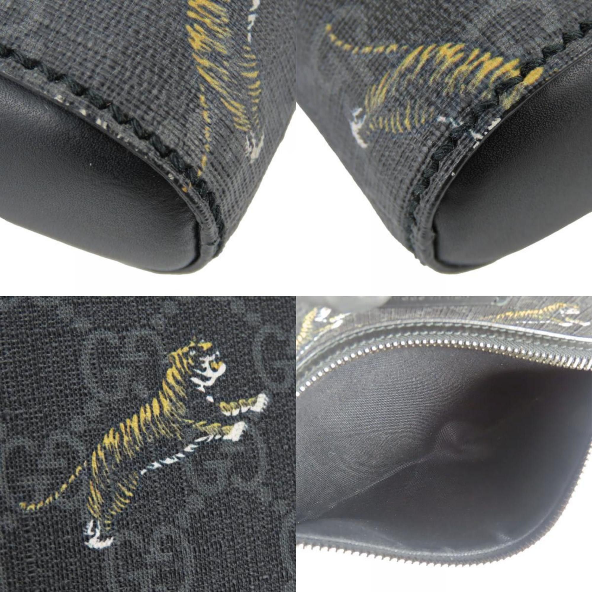 Gucci Gucci Shoulder Bag 474137 GG Supreme Canvas Black Grey Tiger Men's GUCCI Size ONE SIZE - 5 Thumbnail