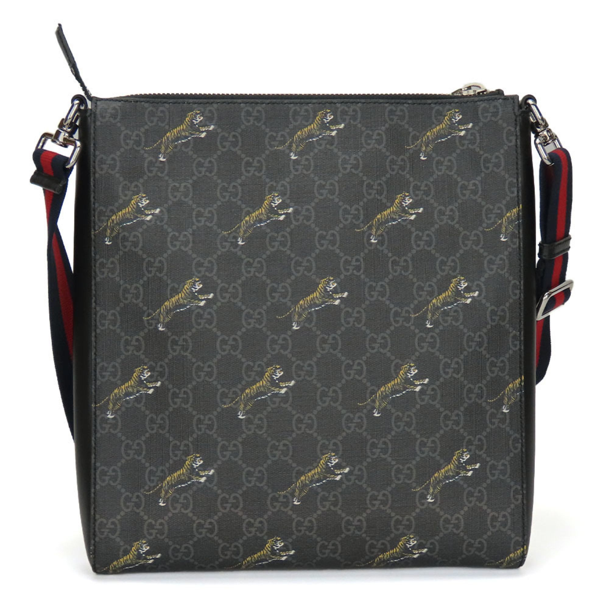 Gucci Gucci Shoulder Bag 474137 GG Supreme Canvas Black Grey Tiger Men's GUCCI Size ONE SIZE - 3 Thumbnail