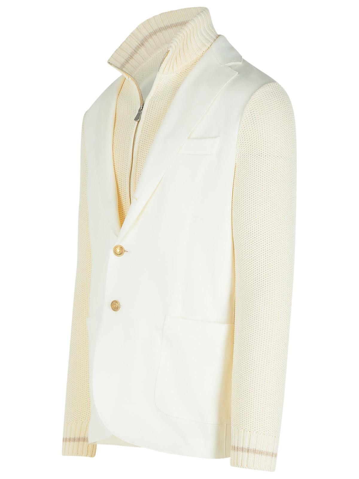 Eleventy ELEVENTY White Cotton Blend Cardigan Size US M / EU 48-50 / 2 - 2 Thumbnail