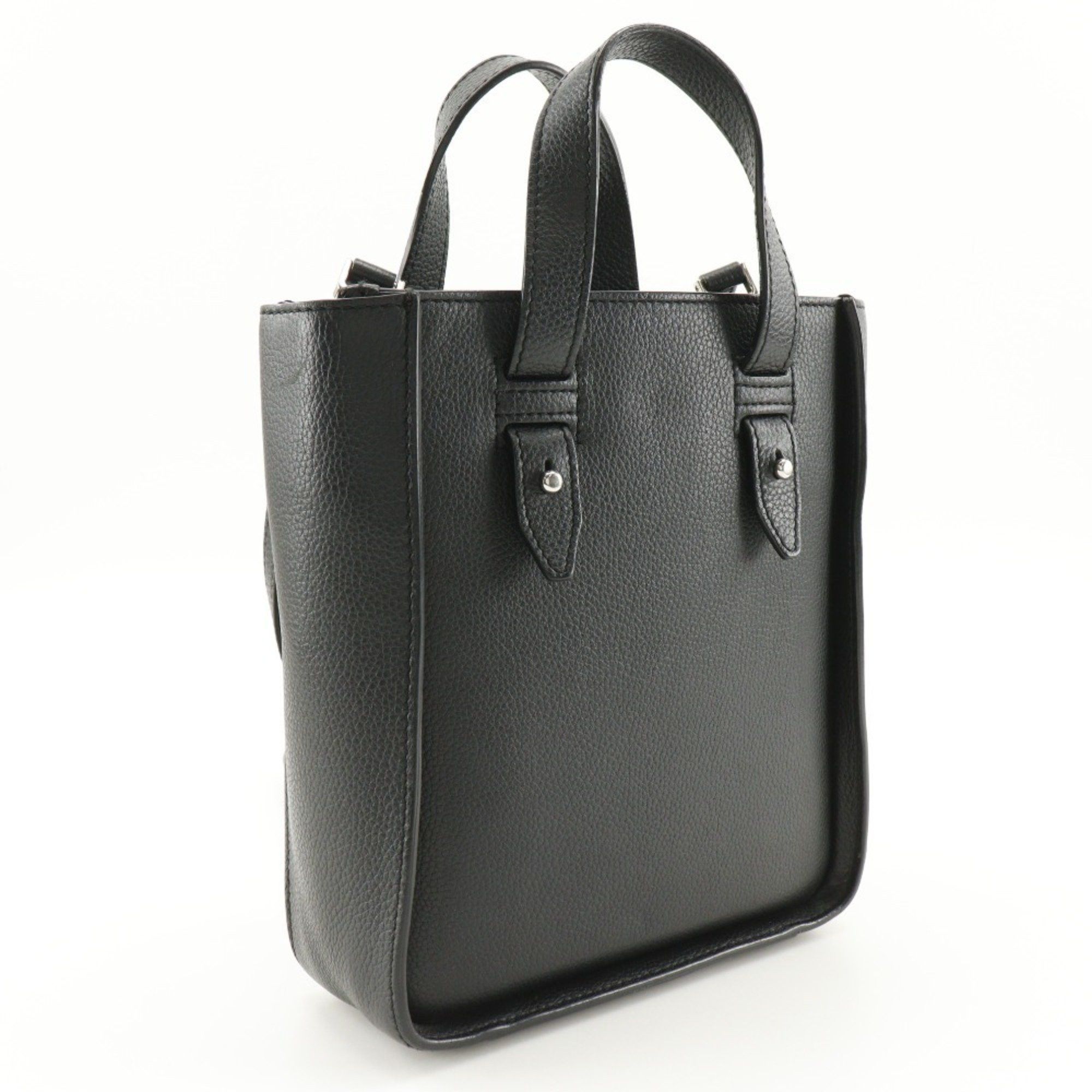 Dior Christian Dior Saddle Mini Tote Handbag Shoulder Bag Calf Black 2way A5 Type Women's Size ONE SIZE - 3 Thumbnail