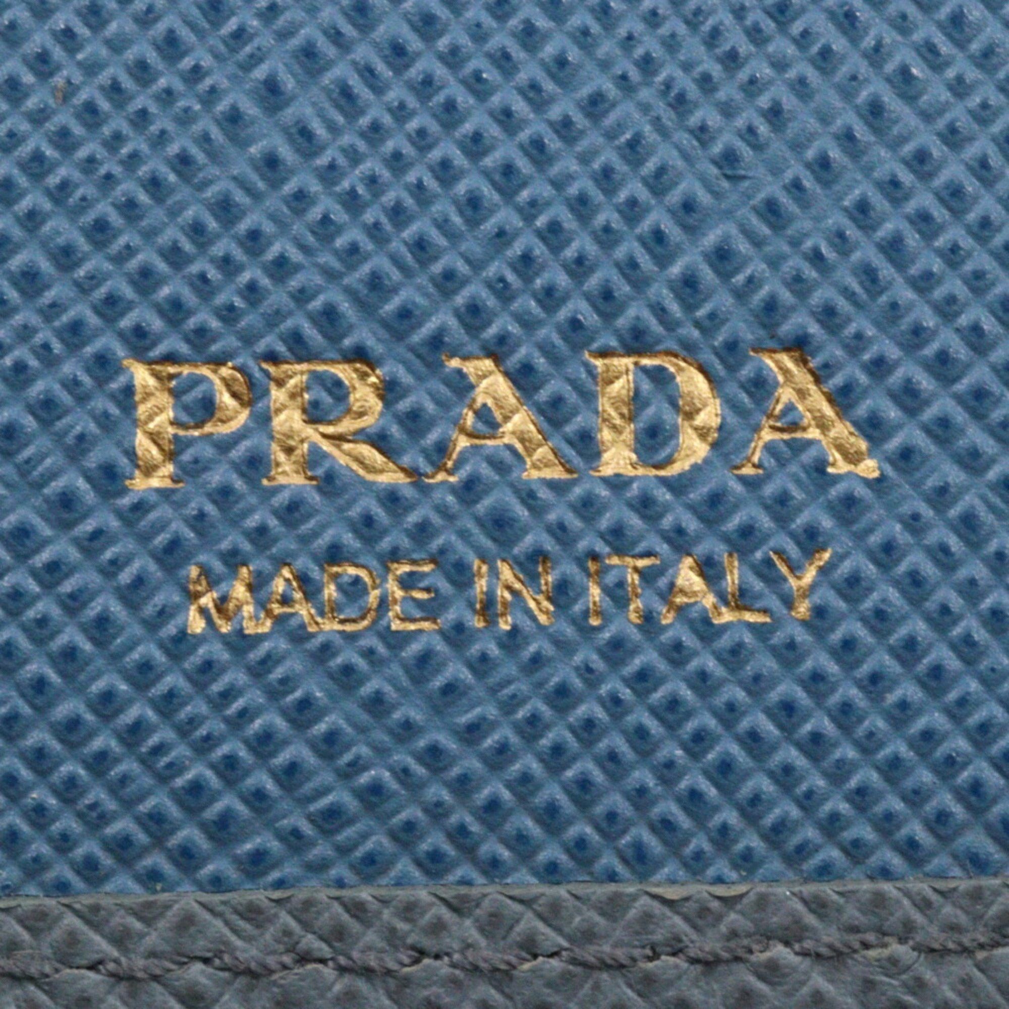 Prada PRADA Bi-fold wallet Saffiano ASTRALE light blue snap button for women Size ONE SIZE - 9 Thumbnail