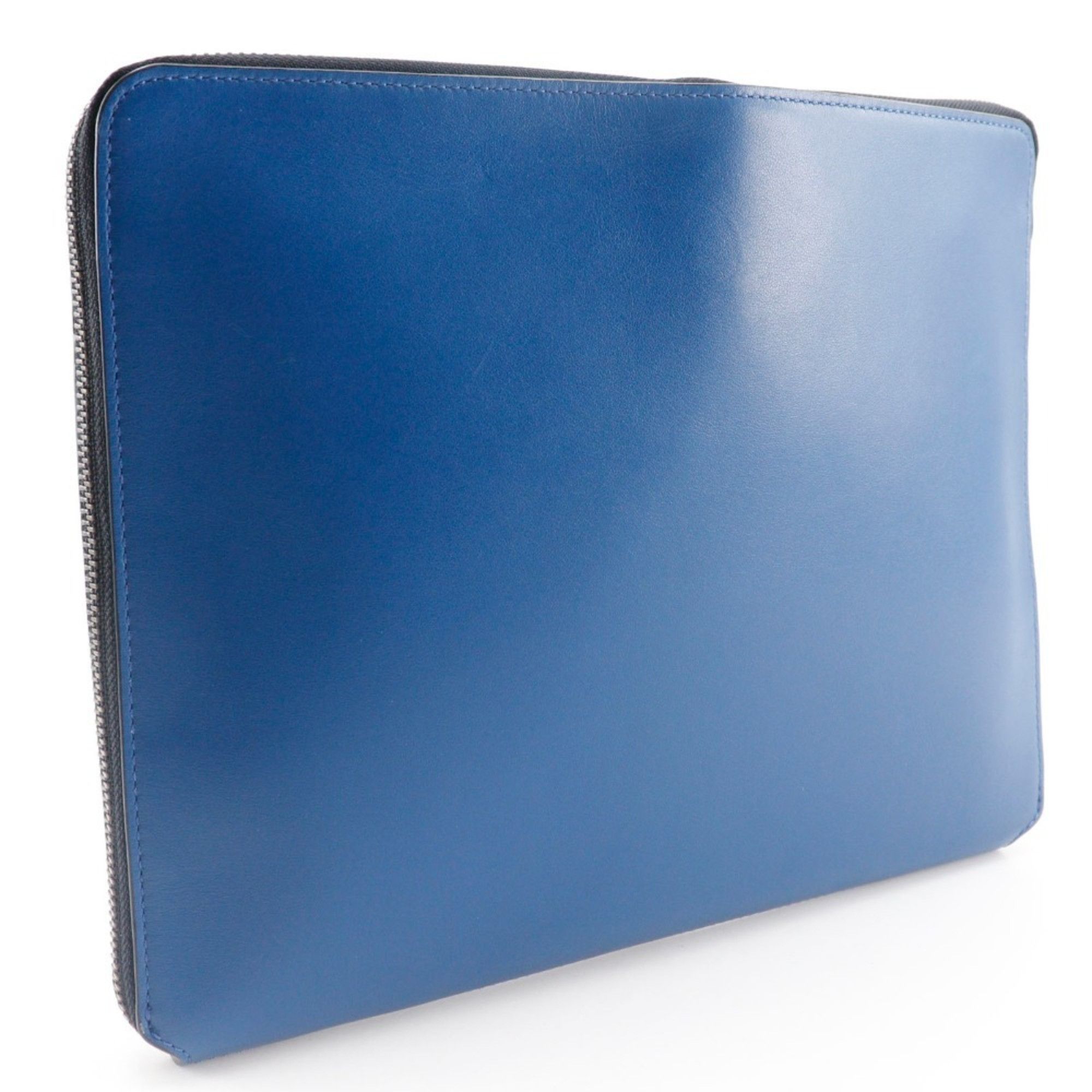 Coach COACH Tablet Case Clutch Bag Punching Leather Blue A5 Double Unisex Size ONE SIZE - 3 Thumbnail