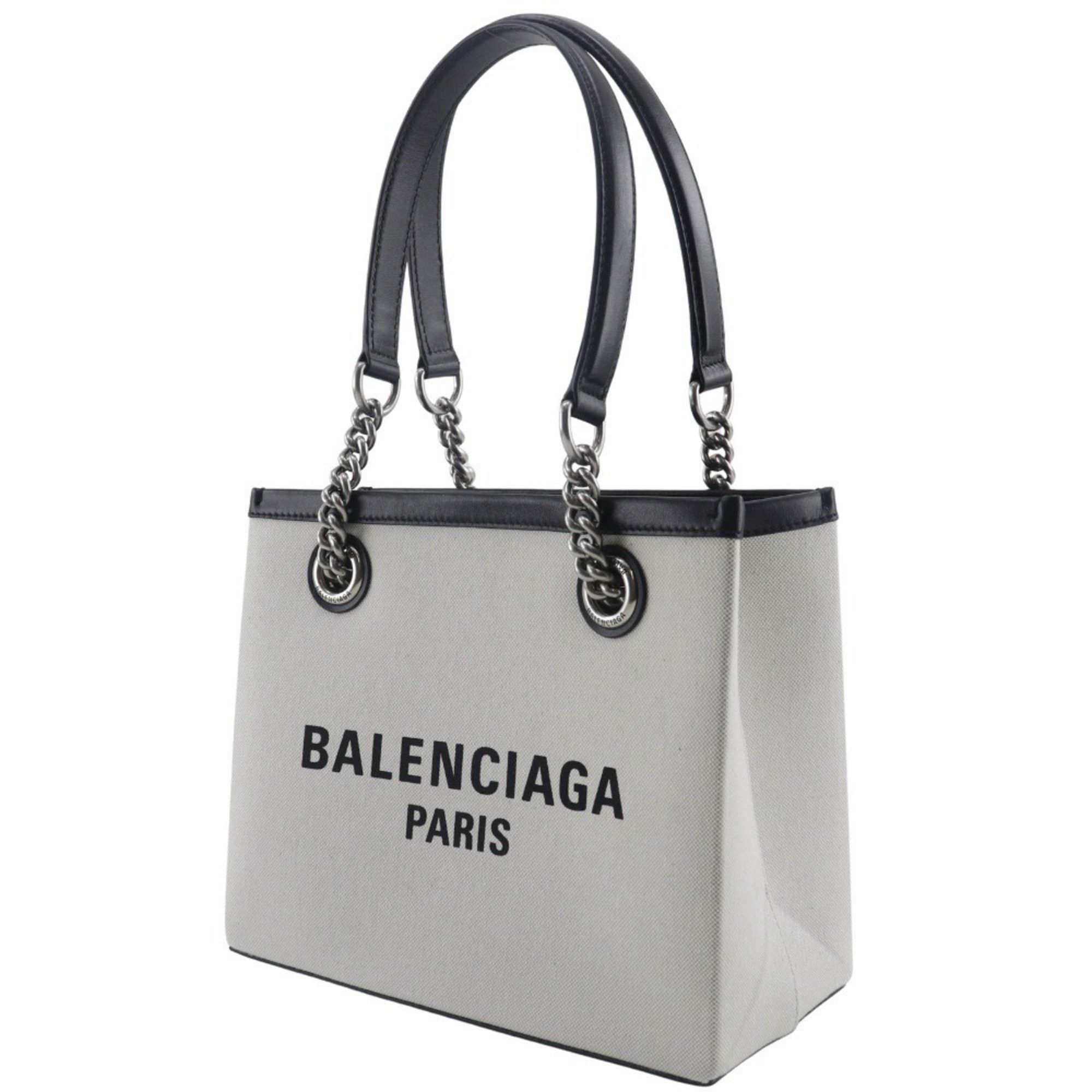 Balenciaga BALENCIAGA Small Tote Bag 7599412AA9260 Nylon Canvas Light Grey Women's Size ONE SIZE - 2 Thumbnail