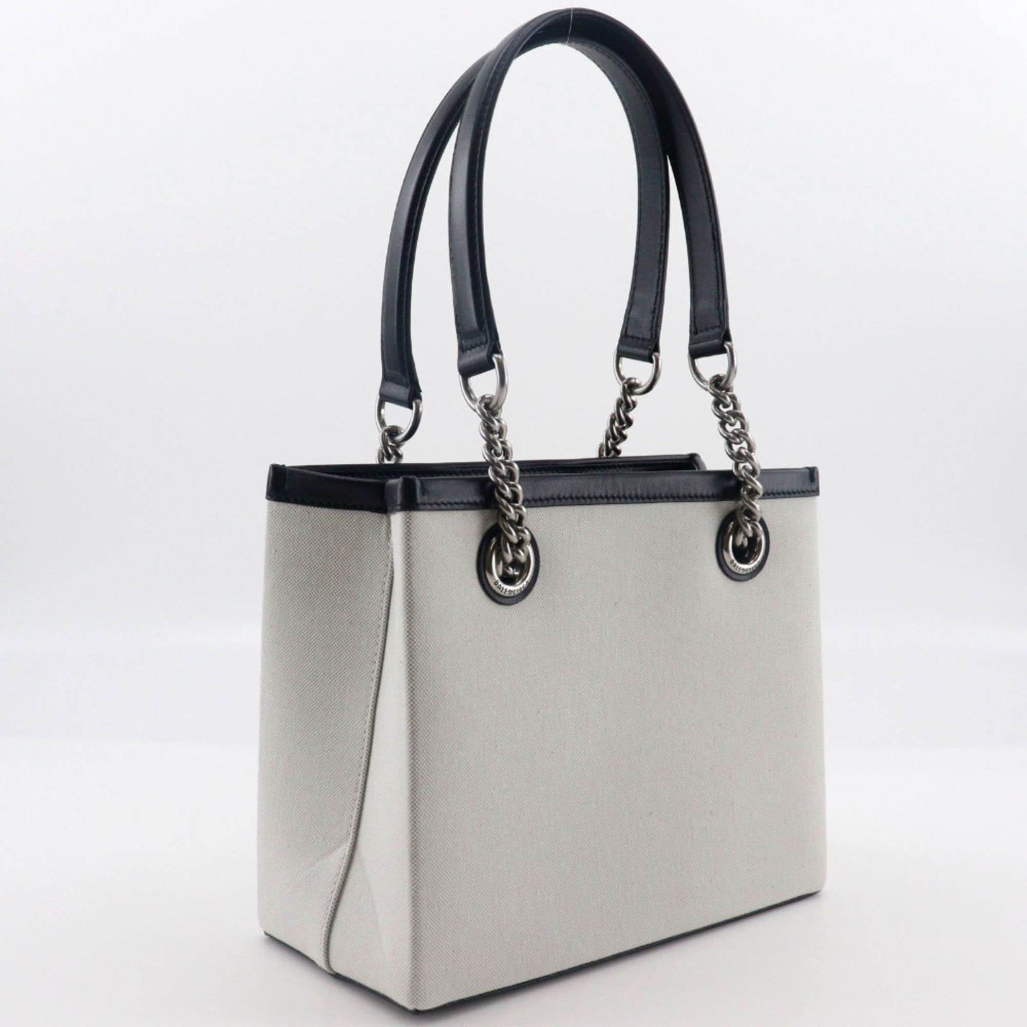Balenciaga BALENCIAGA Small Tote Bag 7599412AA9260 Nylon Canvas Light Grey Women's Size ONE SIZE - 3 Thumbnail
