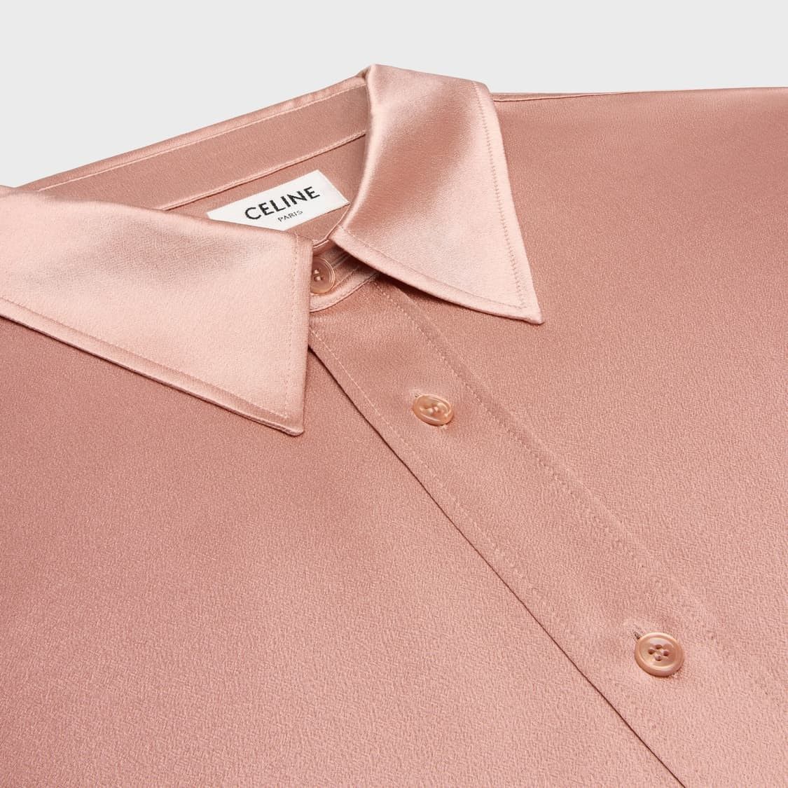 Celine Loose Shirt in Satin Silk | Grailed
