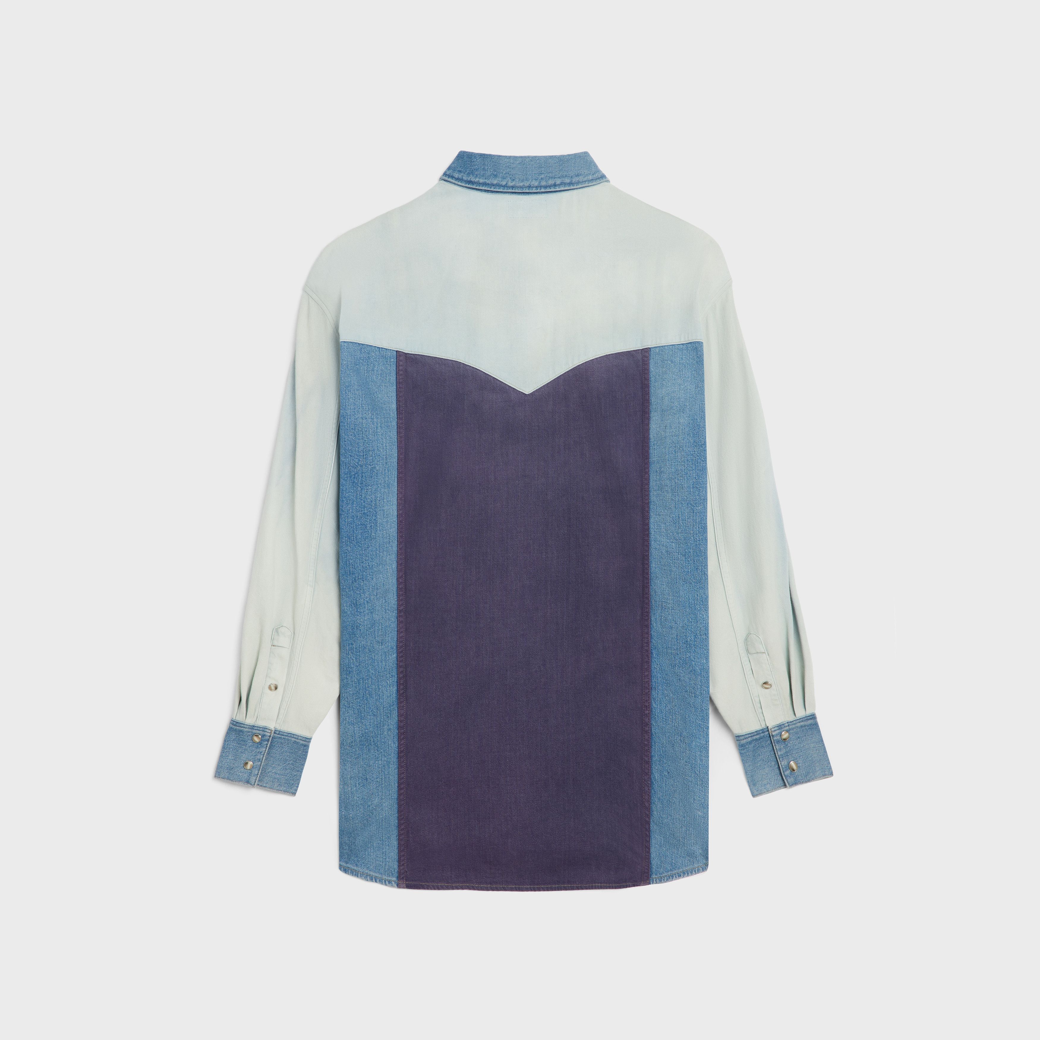 Celine Western Shirt in Showdown Wash Denim Size US XS / EU 42 / 0 - 2 Thumbnail