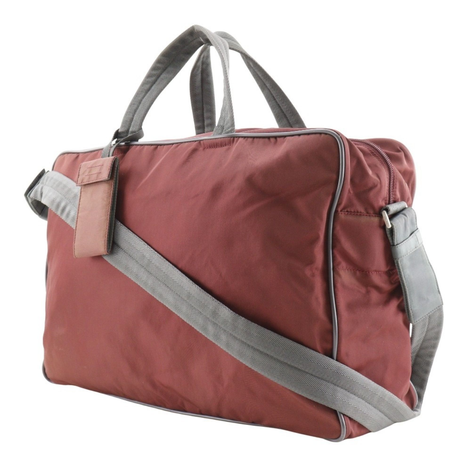 Prada Pradasports PRADA SPORTS Boston bag, shoulder nylon, reddish brown, 2-way, double, unisex Size ONE SIZE - 2 Thumbnail