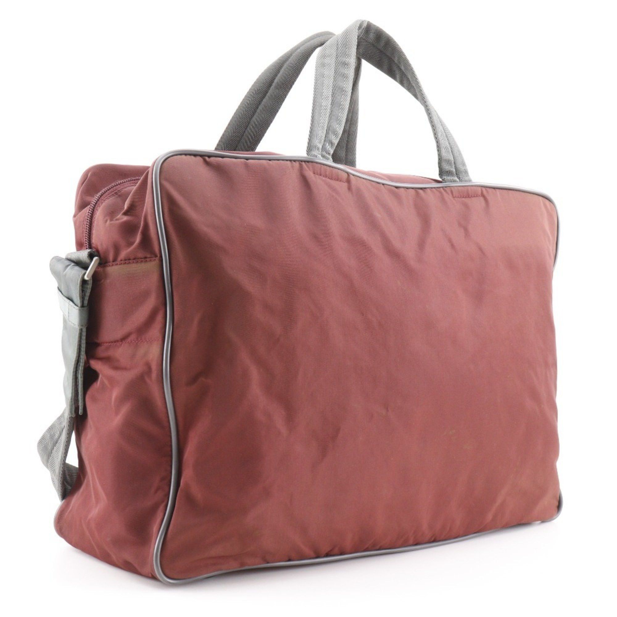 Prada Pradasports PRADA SPORTS Boston bag, shoulder nylon, reddish brown, 2-way, double, unisex Size ONE SIZE - 3 Thumbnail