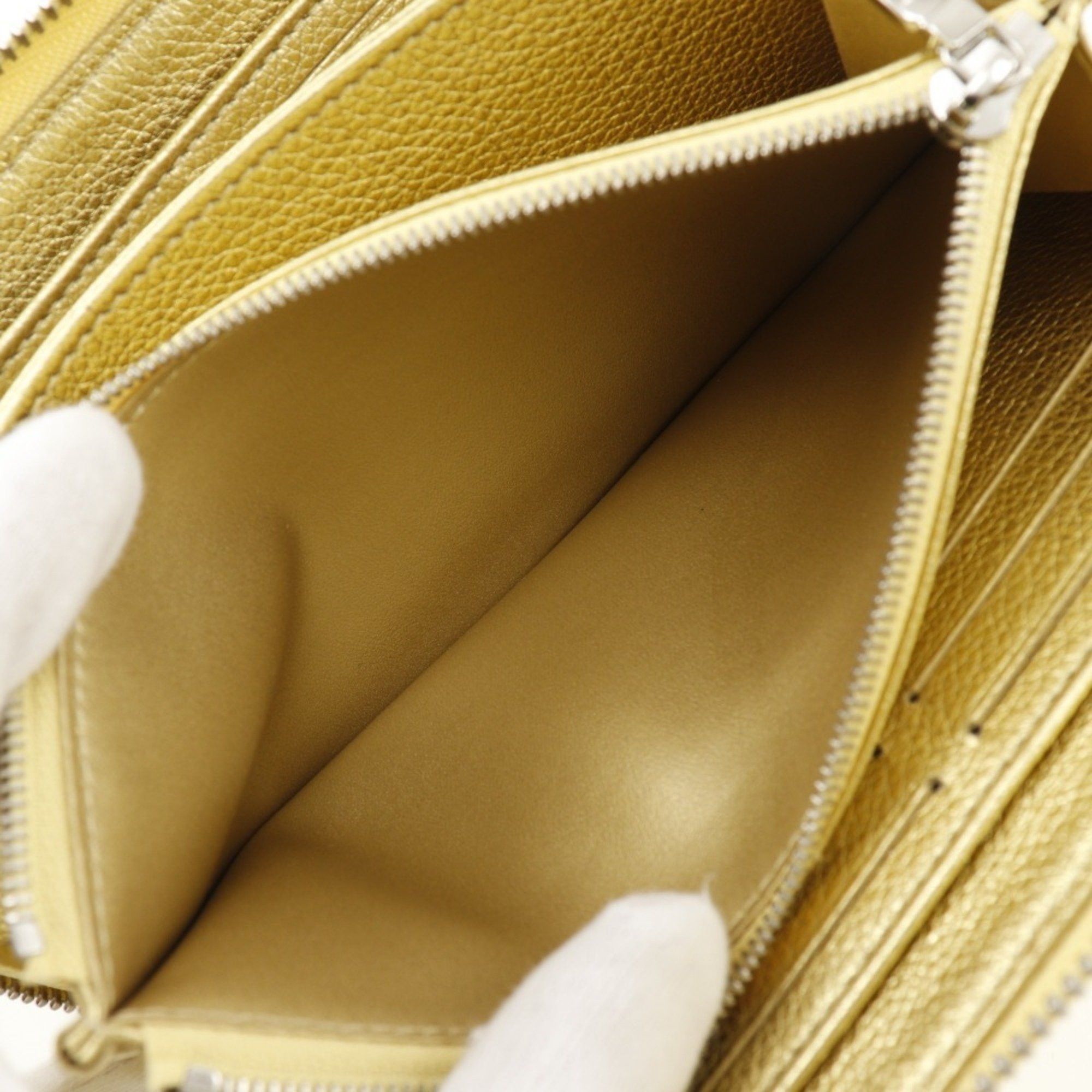 Louis Vuitton Louis Vuitton Zippy Rock Me Long Wallet Japan Limited Edition M69058 Grained Calf Leather 2019 Gold UB5109 Women's Size ONE SIZE - 7 Thumbnail