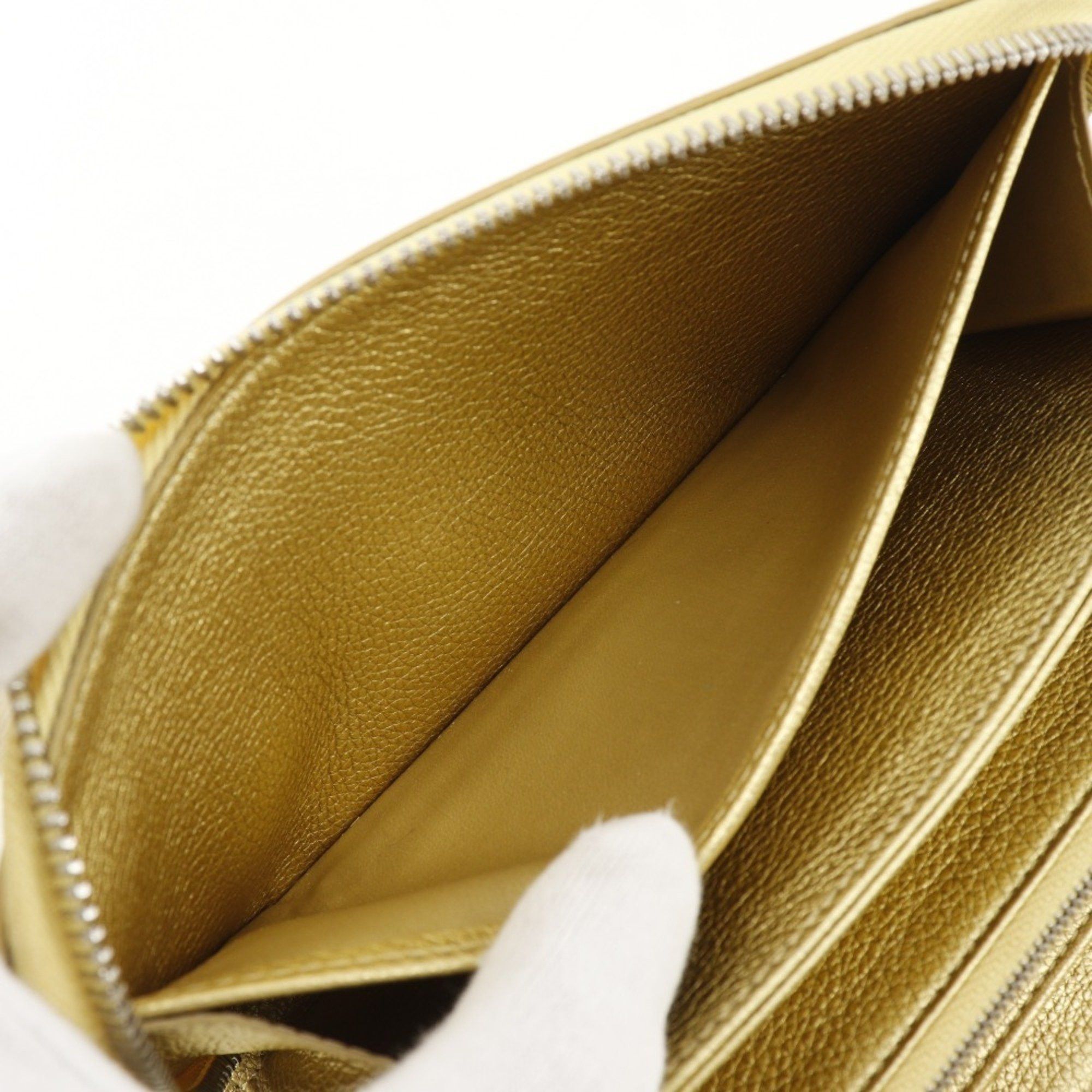 Louis Vuitton Louis Vuitton Zippy Rock Me Long Wallet Japan Limited Edition M69058 Grained Calf Leather 2019 Gold UB5109 Women's Size ONE SIZE - 6 Thumbnail