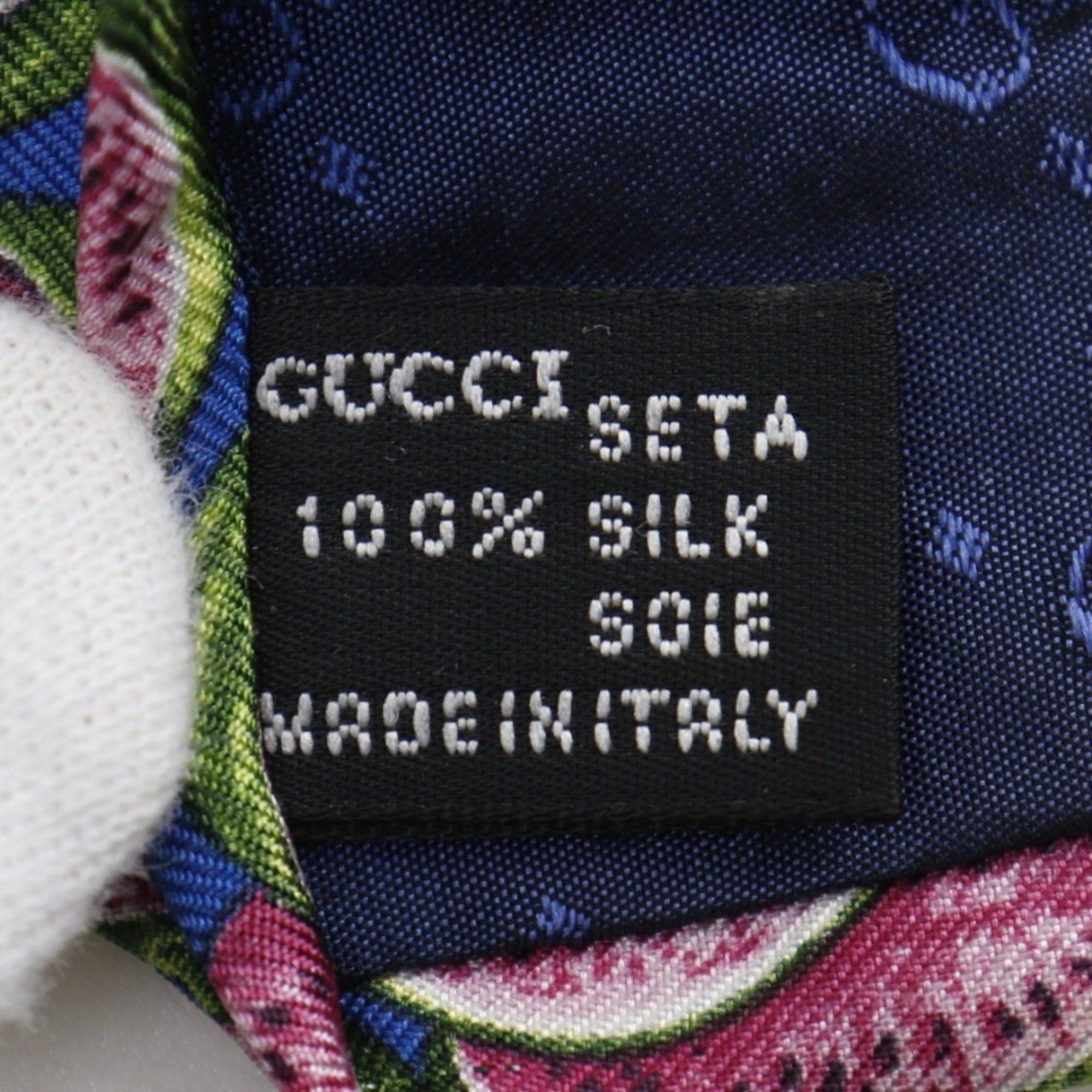Gucci GUCCI Watermelon Silk Tie Blue Men's Size ONE SIZE - 10 Thumbnail