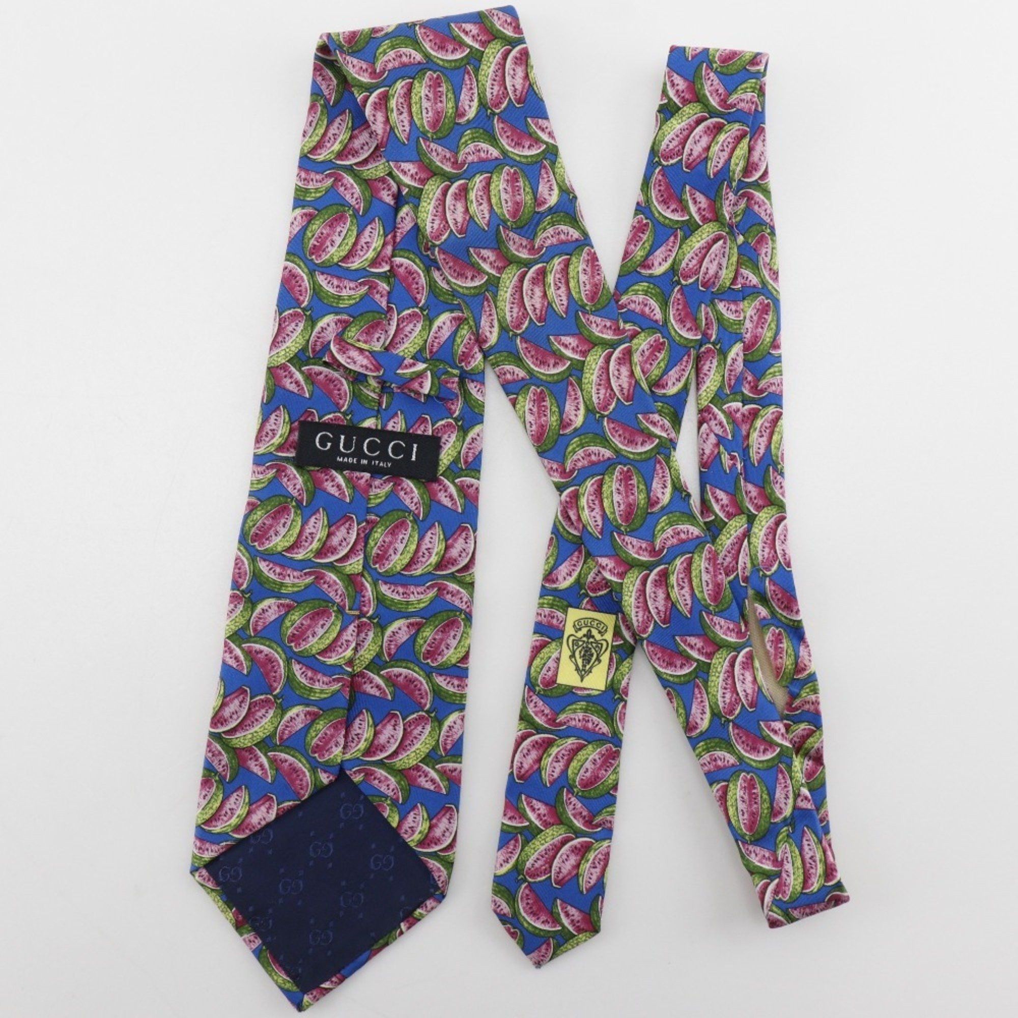 Gucci GUCCI Watermelon Silk Tie Blue Men's Size ONE SIZE - 4 Thumbnail