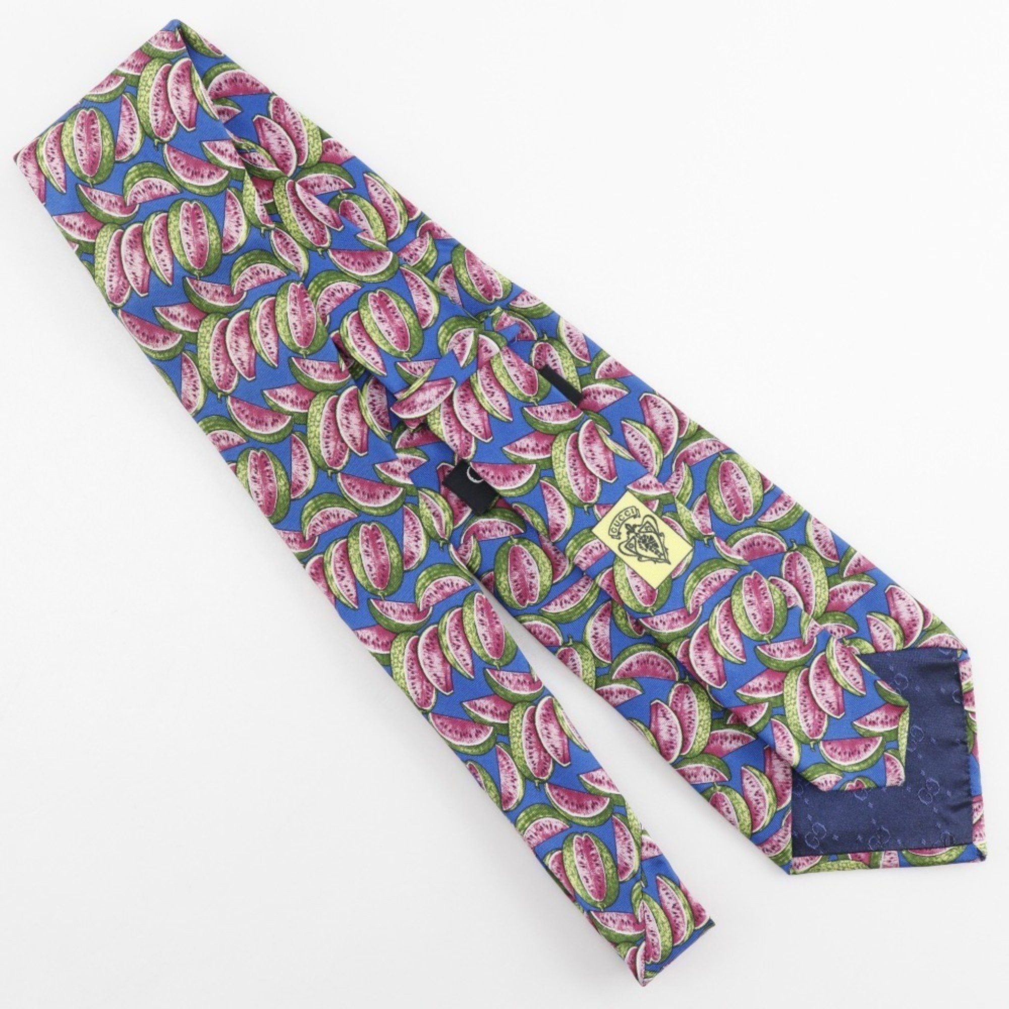 Gucci GUCCI Watermelon Silk Tie Blue Men's Size ONE SIZE - 3 Thumbnail