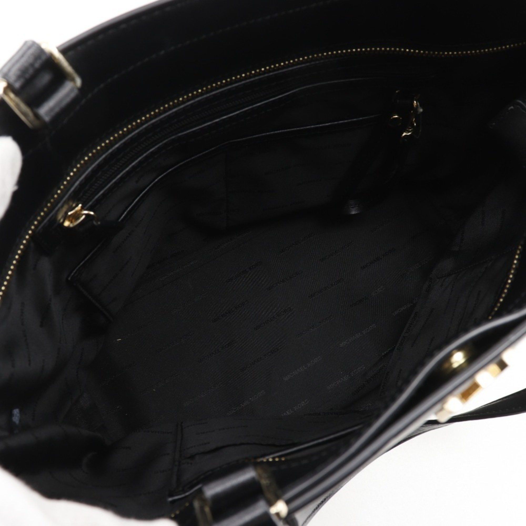 Michael Kors Michael Kors Tote Bag Leather Black Women's Size ONE SIZE - 7 Thumbnail