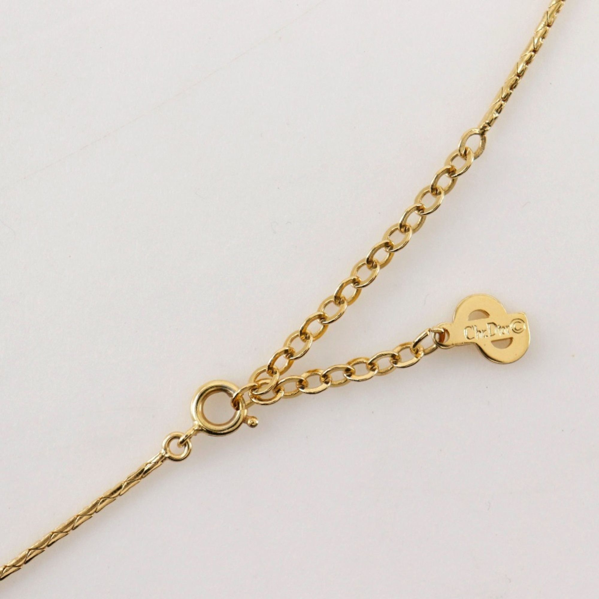 Dior Christian Dior Necklace Gold Plated x Fake Pearl Rhinestone Approx. 5g Women's Size ONE SIZE - 4 Thumbnail