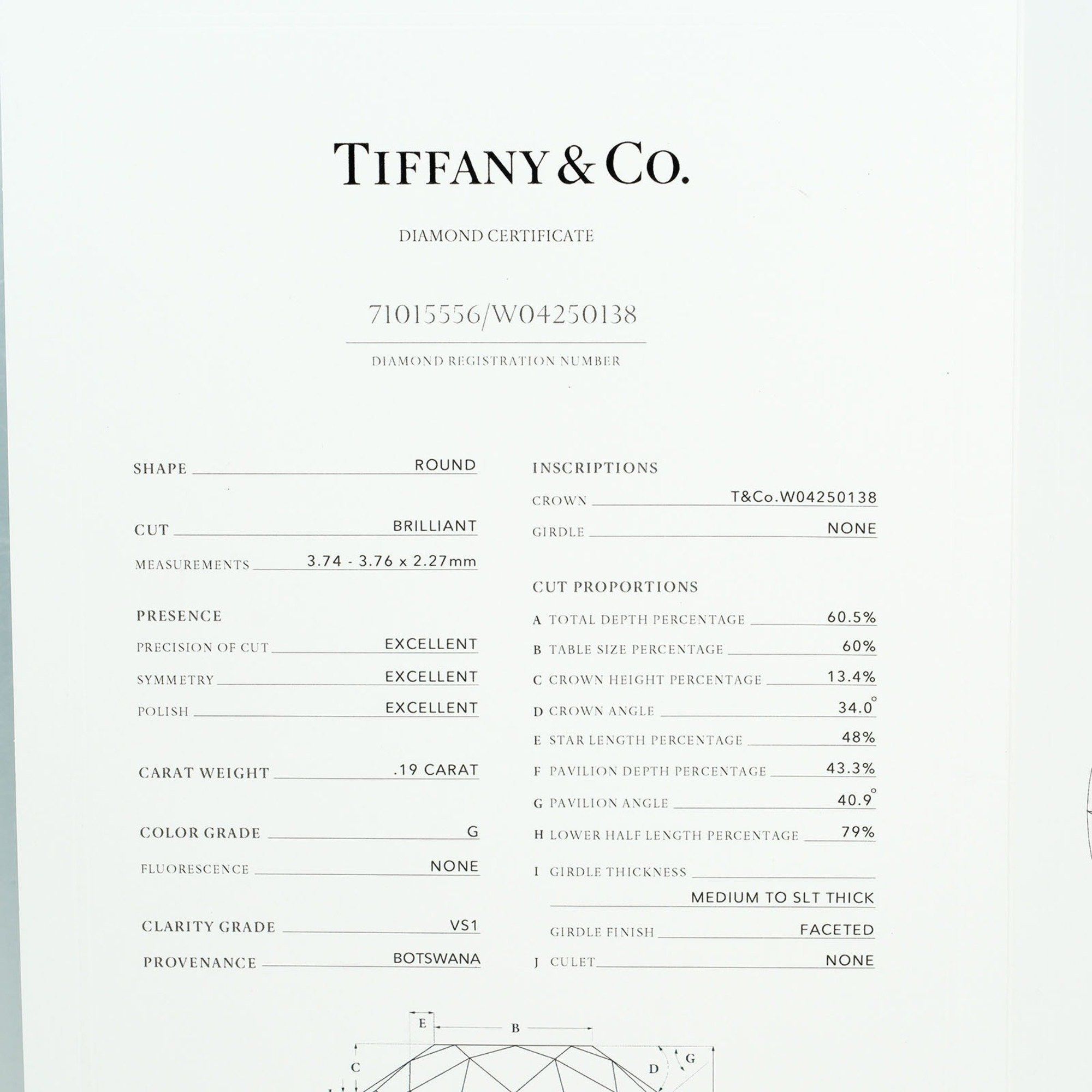Tiffany & Co. Tiffany & Co. By the Yard Necklace 0.19ct VS1/G/3EX Pt950 Platinum Diamond Approx. 2.55g Size ONE SIZE - 8 Thumbnail
