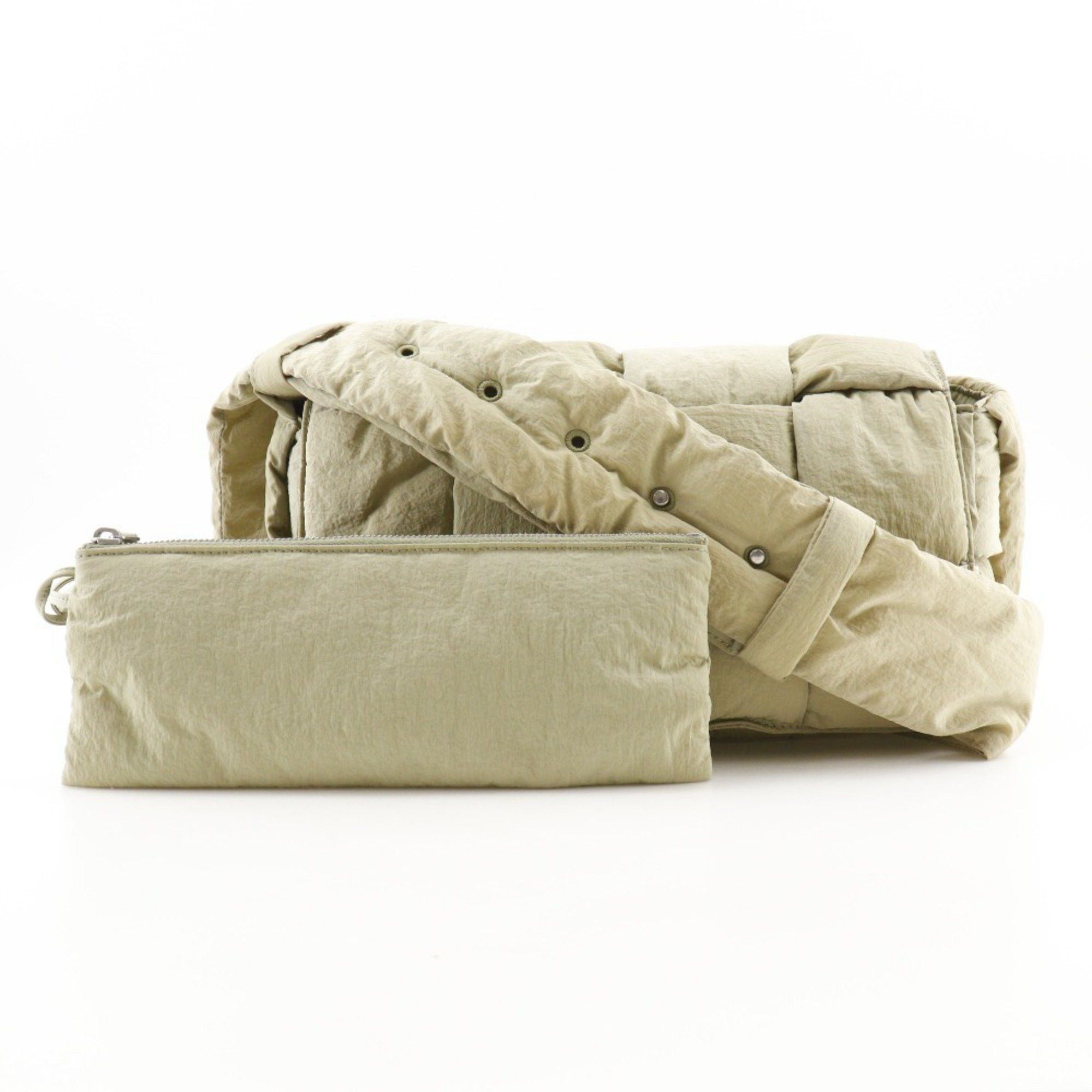 Bottega Veneta Bottega Veneta Padded Tech Cassette Shoulder Bag, Maxi Intrecciato Nylon, Khaki Type, Cassette, Unisex Size ONE SIZE - 11 Thumbnail
