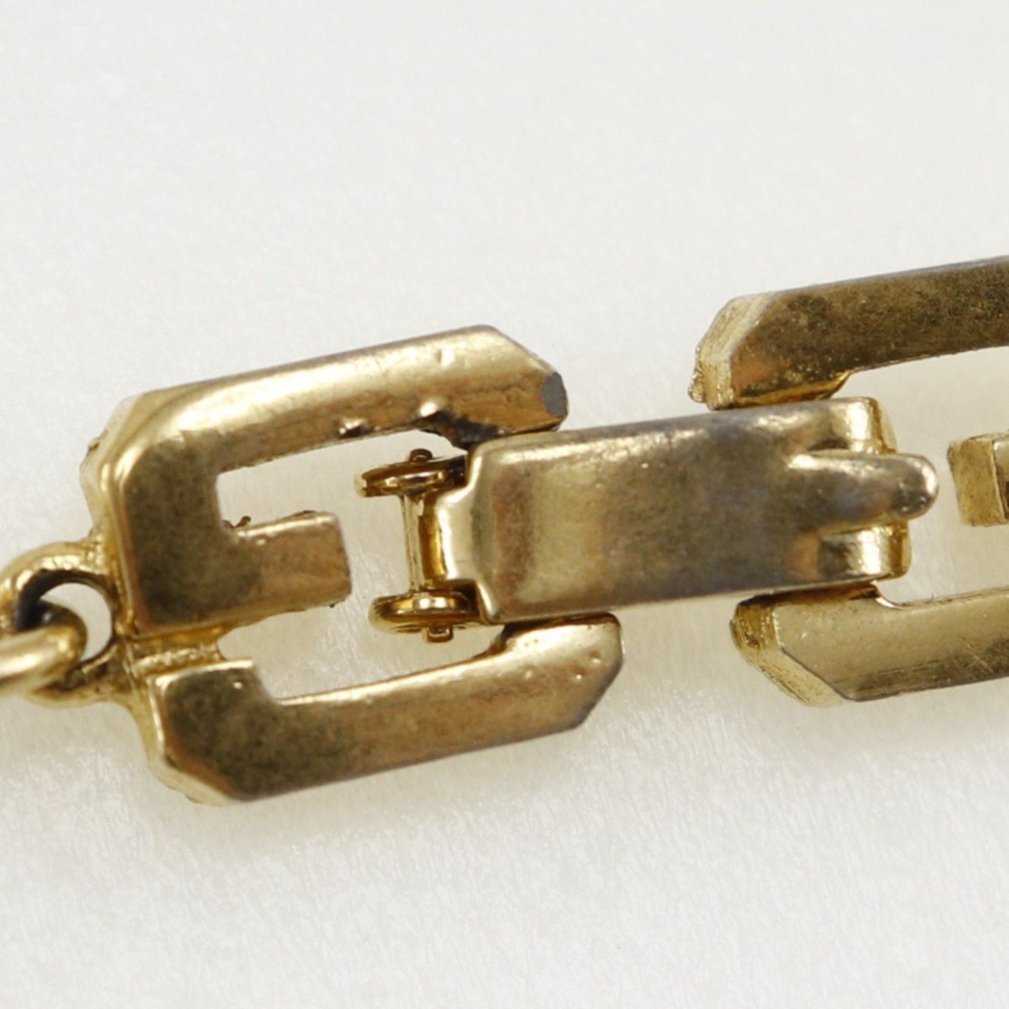 Givenchy Givenchy G necklace, gold plated x rhinestone, black, approx. 41.2g, logo, women's Size ONE SIZE - 7 Thumbnail