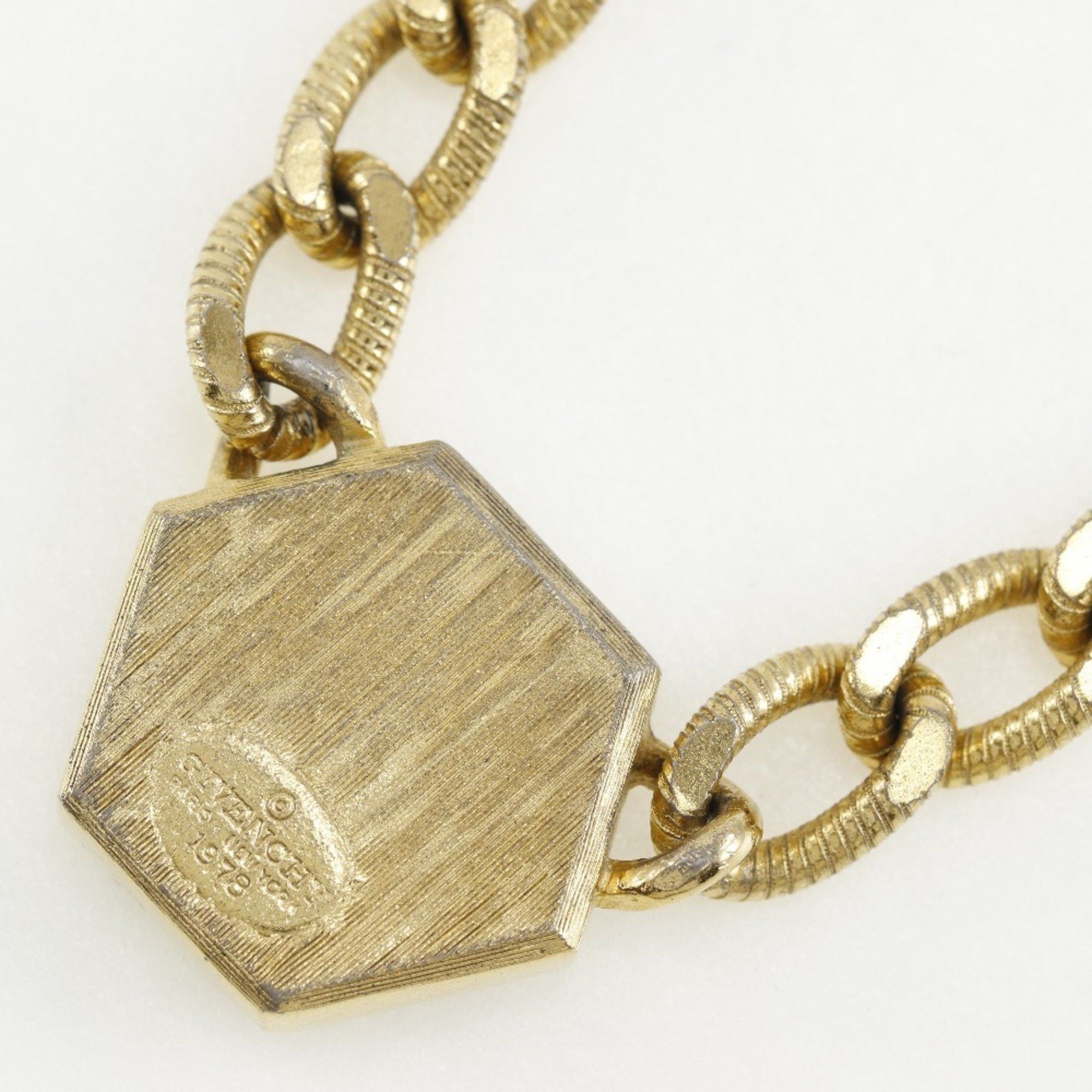 Givenchy Givenchy G necklace, gold plated x rhinestone, black, approx. 41.2g, logo, women's Size ONE SIZE - 3 Thumbnail
