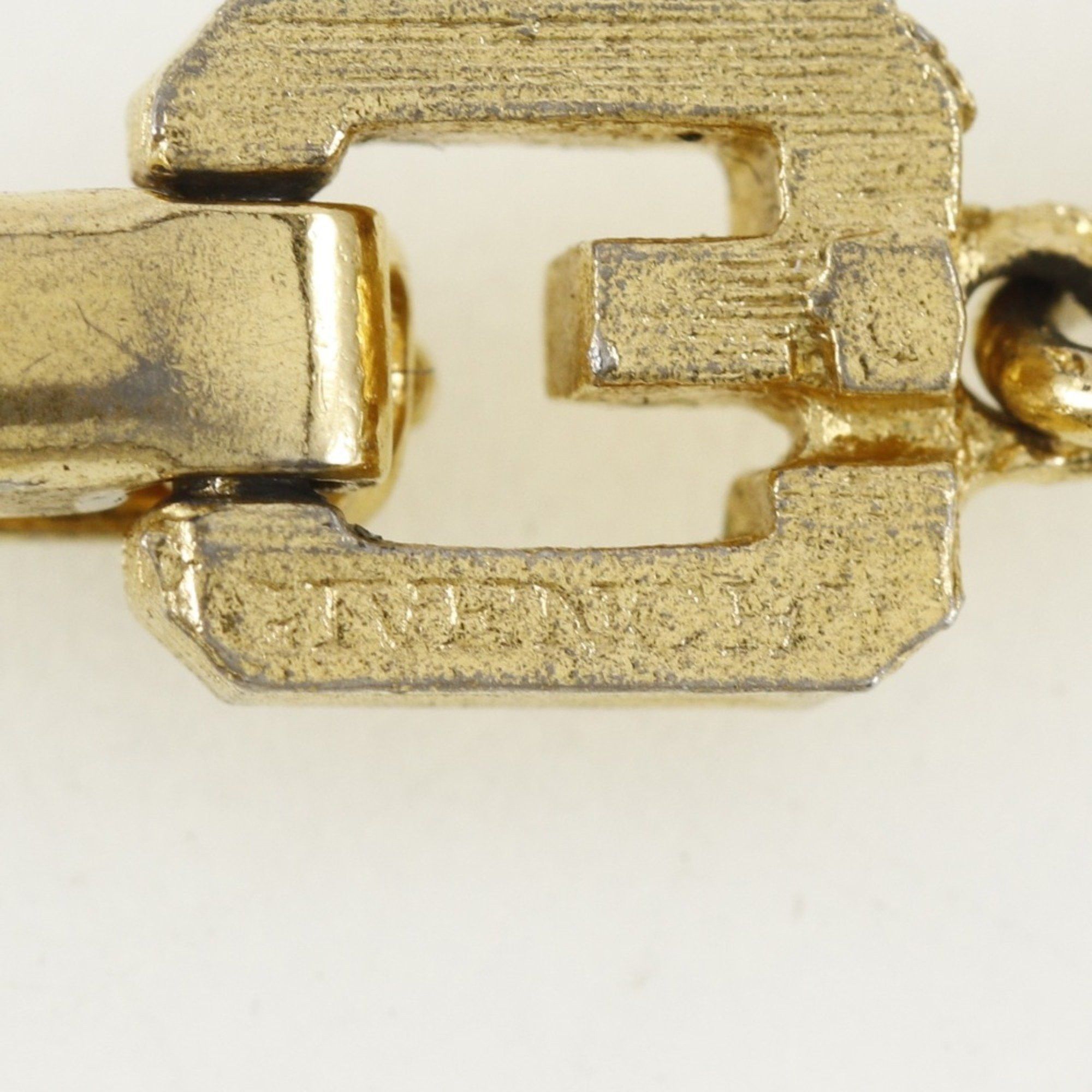 Givenchy Givenchy G necklace, gold plated x rhinestone, black, approx. 41.2g, logo, women's Size ONE SIZE - 9 Thumbnail