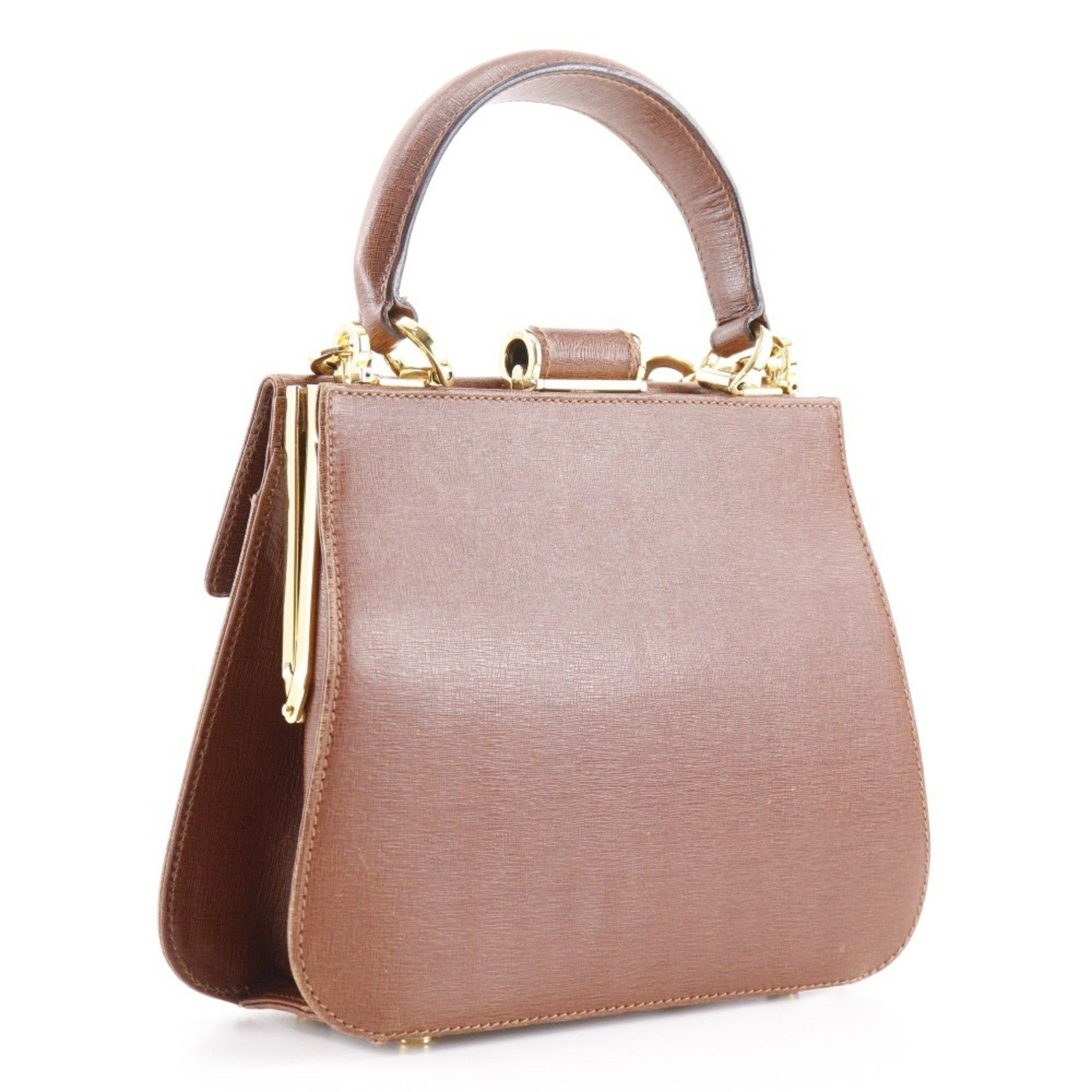 Salvatore Ferragamo Salvatore Ferragamo Shoulder Handbag DK-216167 Leather Brown 2way Women's Size ONE SIZE - 3 Thumbnail