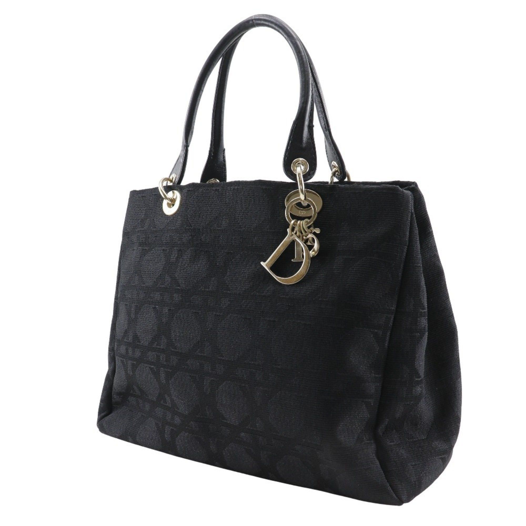 Dior Christian Dior Canage Tote Bag JC49449 Nylon Canvas Black Women's Size ONE SIZE - 2 Thumbnail