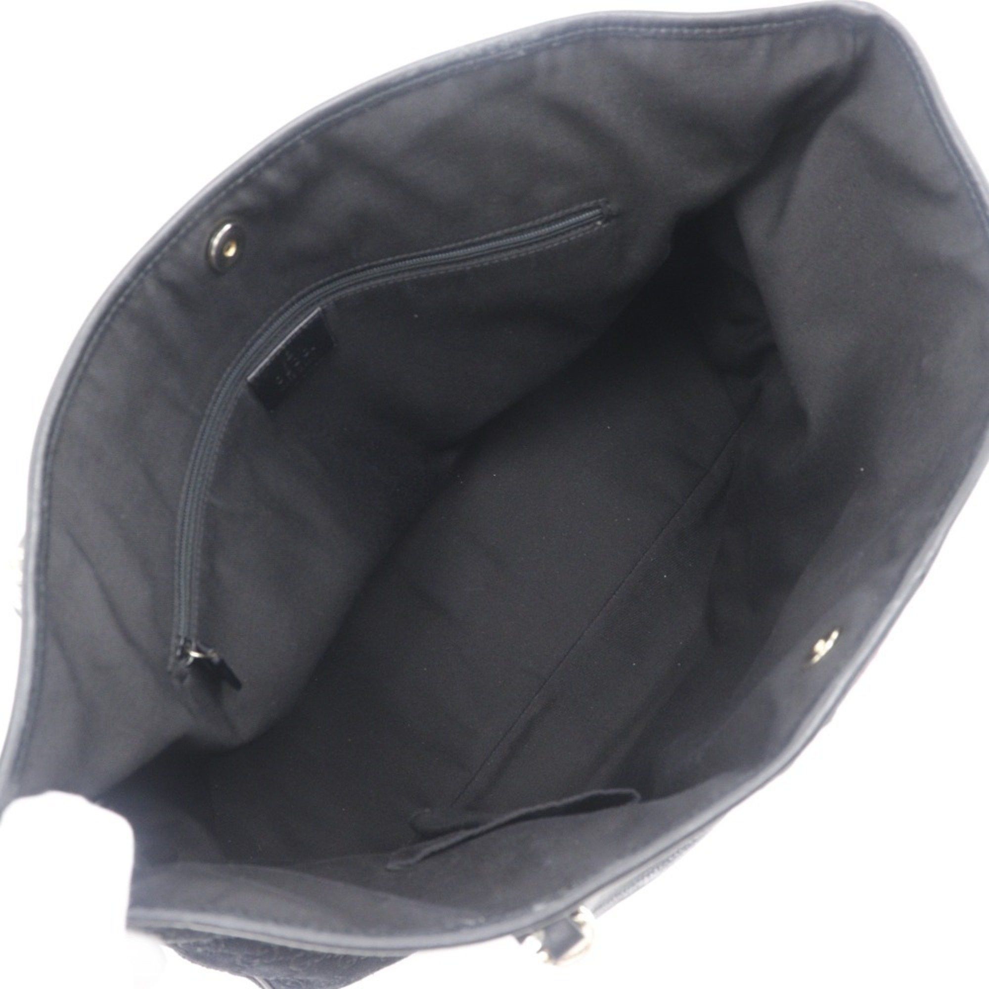 Gucci GUCCI GG Shelly Line Tote Bag 162160 Suede Black Type Unisex Size ONE SIZE - 6 Thumbnail