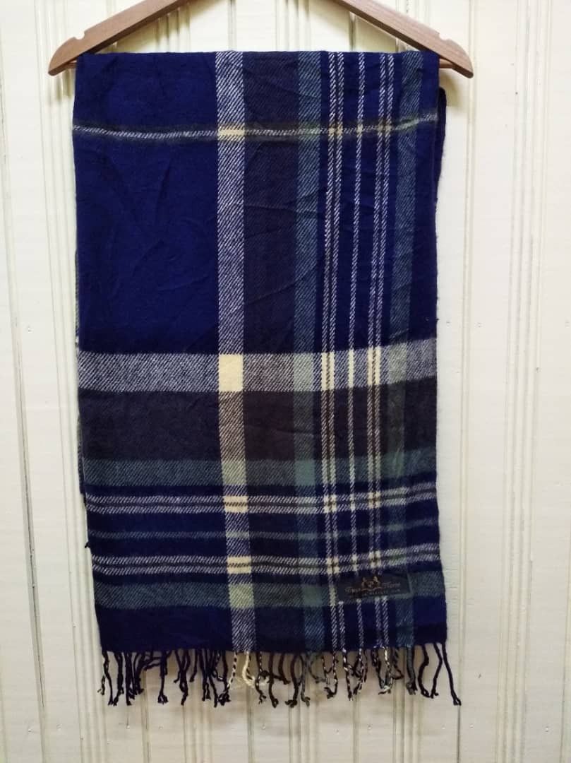 Vintage Vintage Scarf Twin Horse Scarves Muffler checkered Size ONE SIZE - 2 Thumbnail