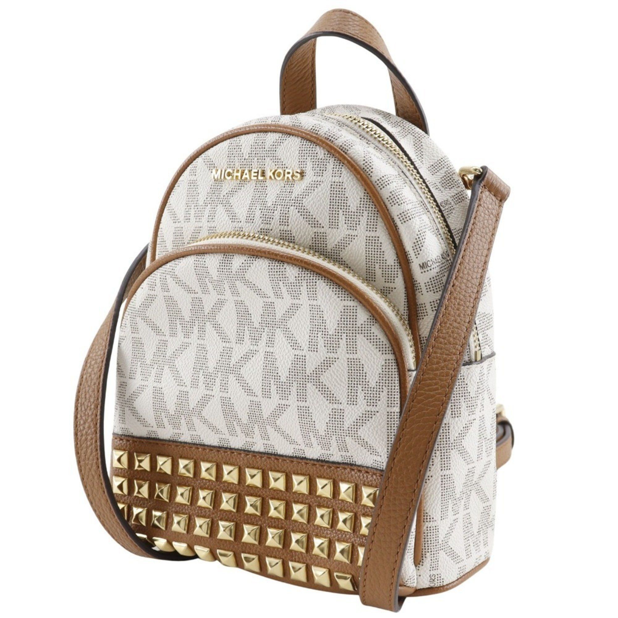 Michael Kors Michael Kors Mini Backpack, Backpack/Daypack, Studs, 35T7GAYB0B, PVC, White, 3way Women's Size ONE SIZE - 2 Thumbnail