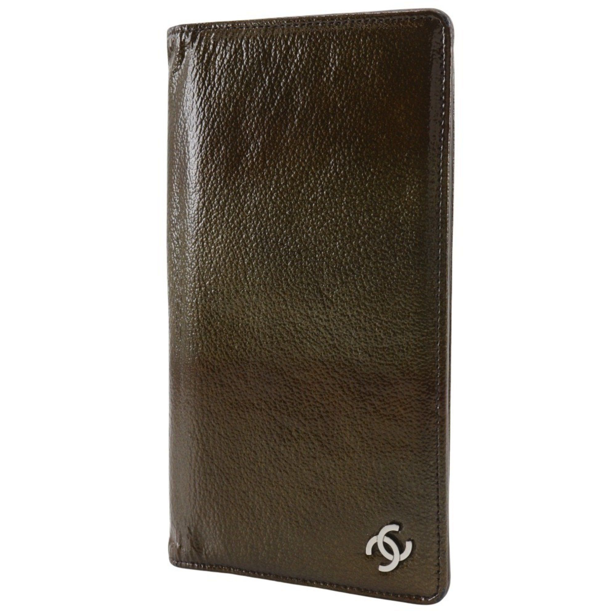 Chanel CHANEL COCO Mark Long Wallet Enamel Bronze Women's Size ONE SIZE - 2 Thumbnail