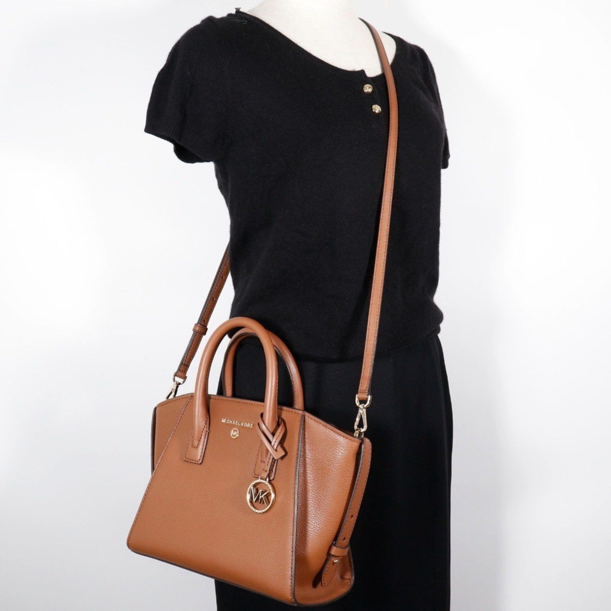 Michael Kors Michael Kors Avril Handbag Shoulder 30H1G4VS5L Leather Brown 2way Women's Size ONE SIZE - 11 Thumbnail