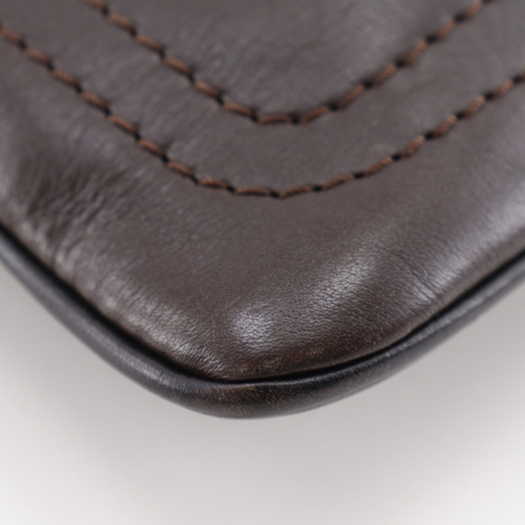Louis Vuitton Louis Vuitton Sac Plat Shoulder Bag Utah M92073 Calfskin Cafe 2004 Brown LM0024 Men's Size ONE SIZE - 4 Thumbnail
