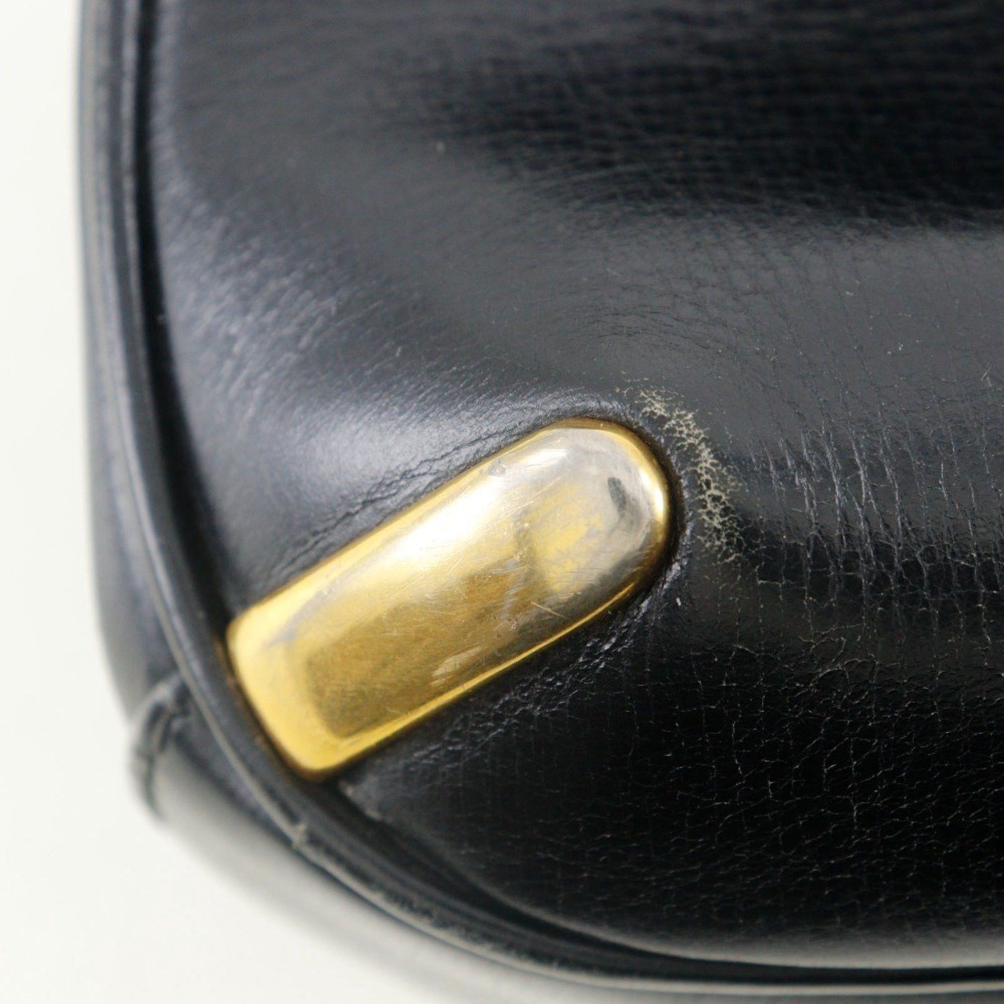 Gucci GUCCI Old Gucci Shoulder Bag Sherry Line Clutch Calf Black 2way Snap Button Women's Size ONE SIZE - 16 Thumbnail
