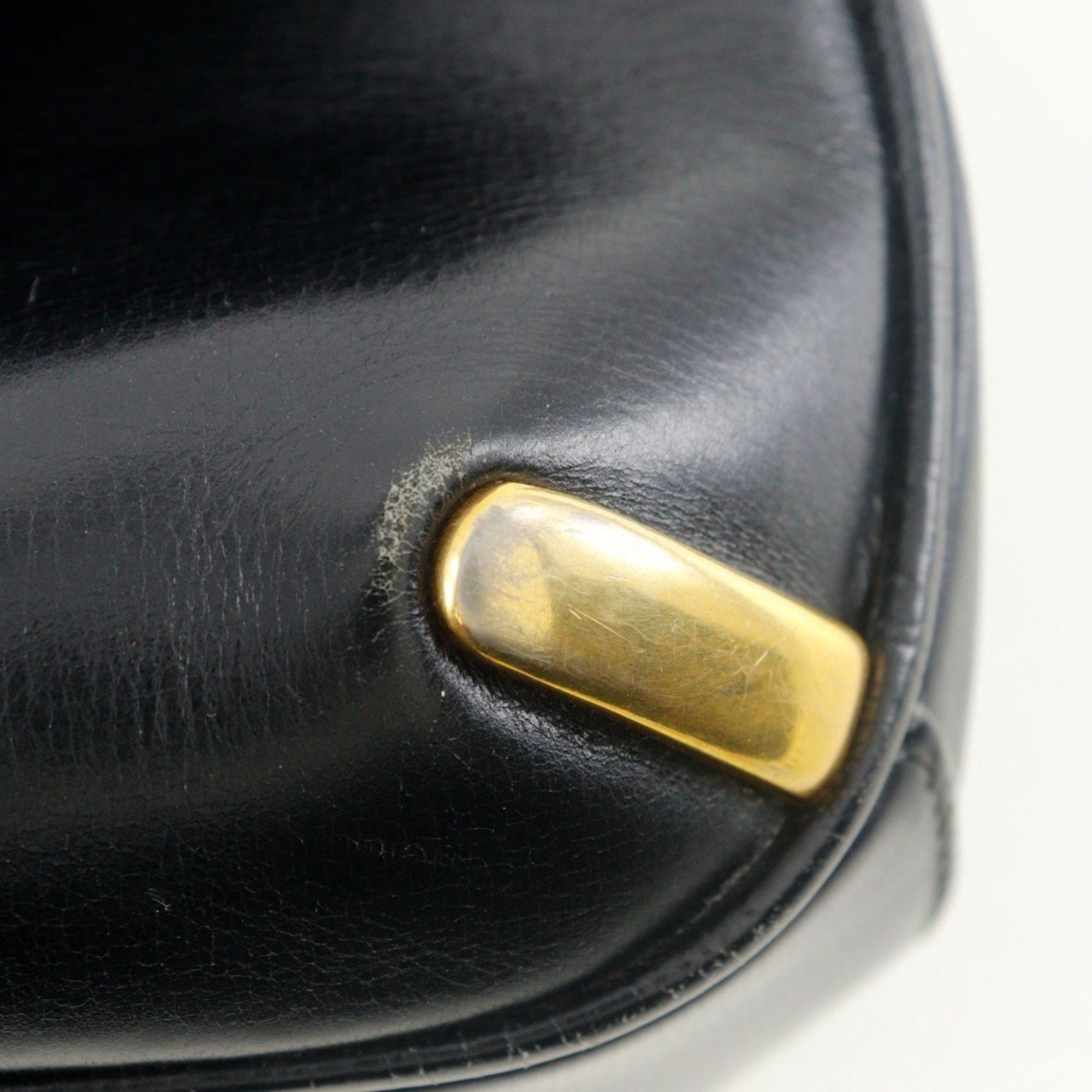 Gucci GUCCI Old Gucci Shoulder Bag Sherry Line Clutch Calf Black 2way Snap Button Women's Size ONE SIZE - 15 Thumbnail