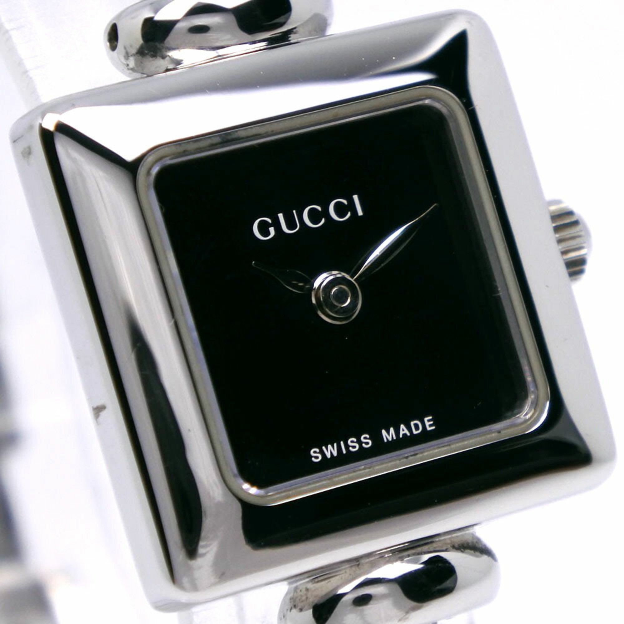 Gucci Gucci Watch 1900L Stainless Steel Quartz Analog Display Black Dial Women's Size ONE SIZE - 3 Thumbnail