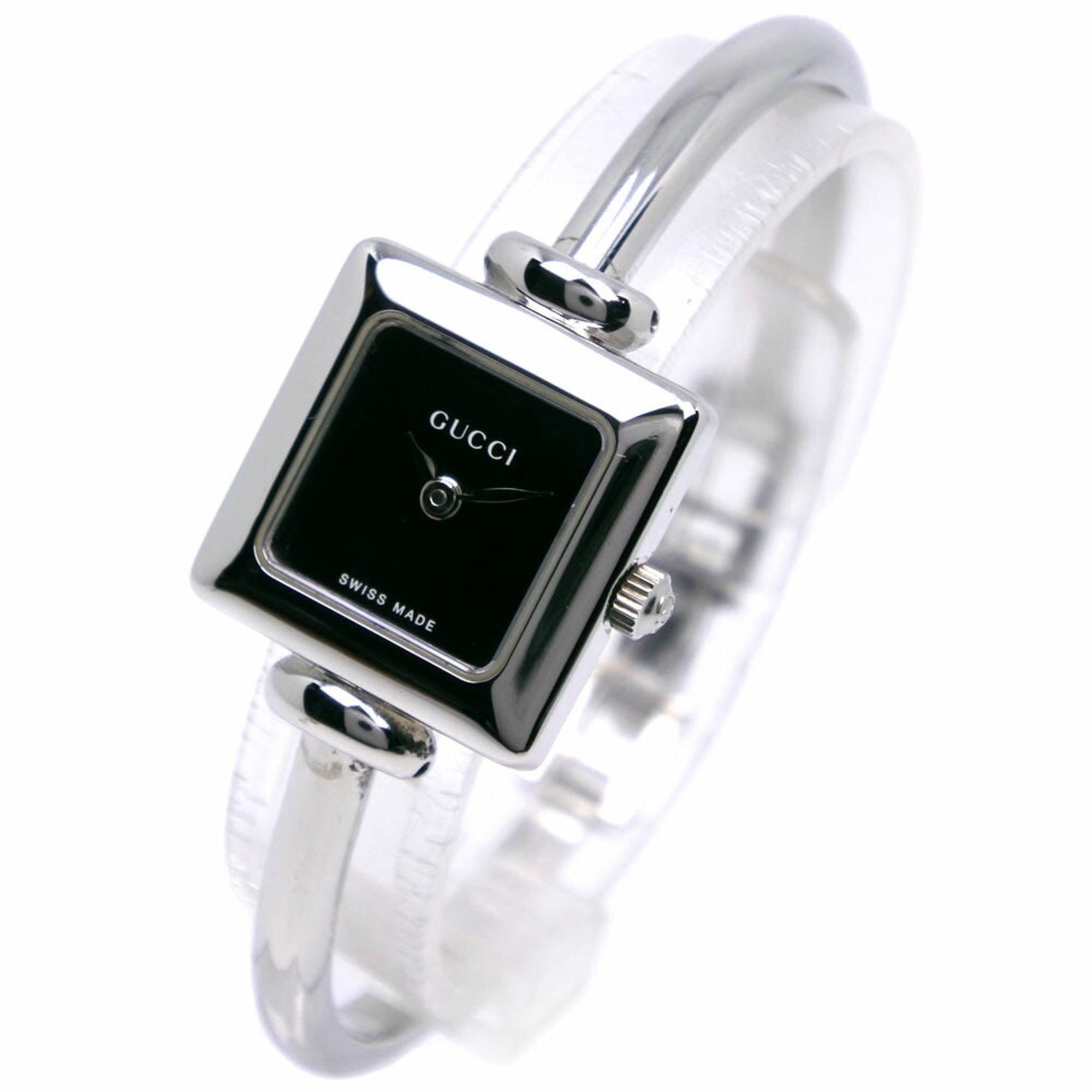 Gucci Gucci Watch 1900L Stainless Steel Quartz Analog Display Black Dial Women's Size ONE SIZE - 2 Thumbnail
