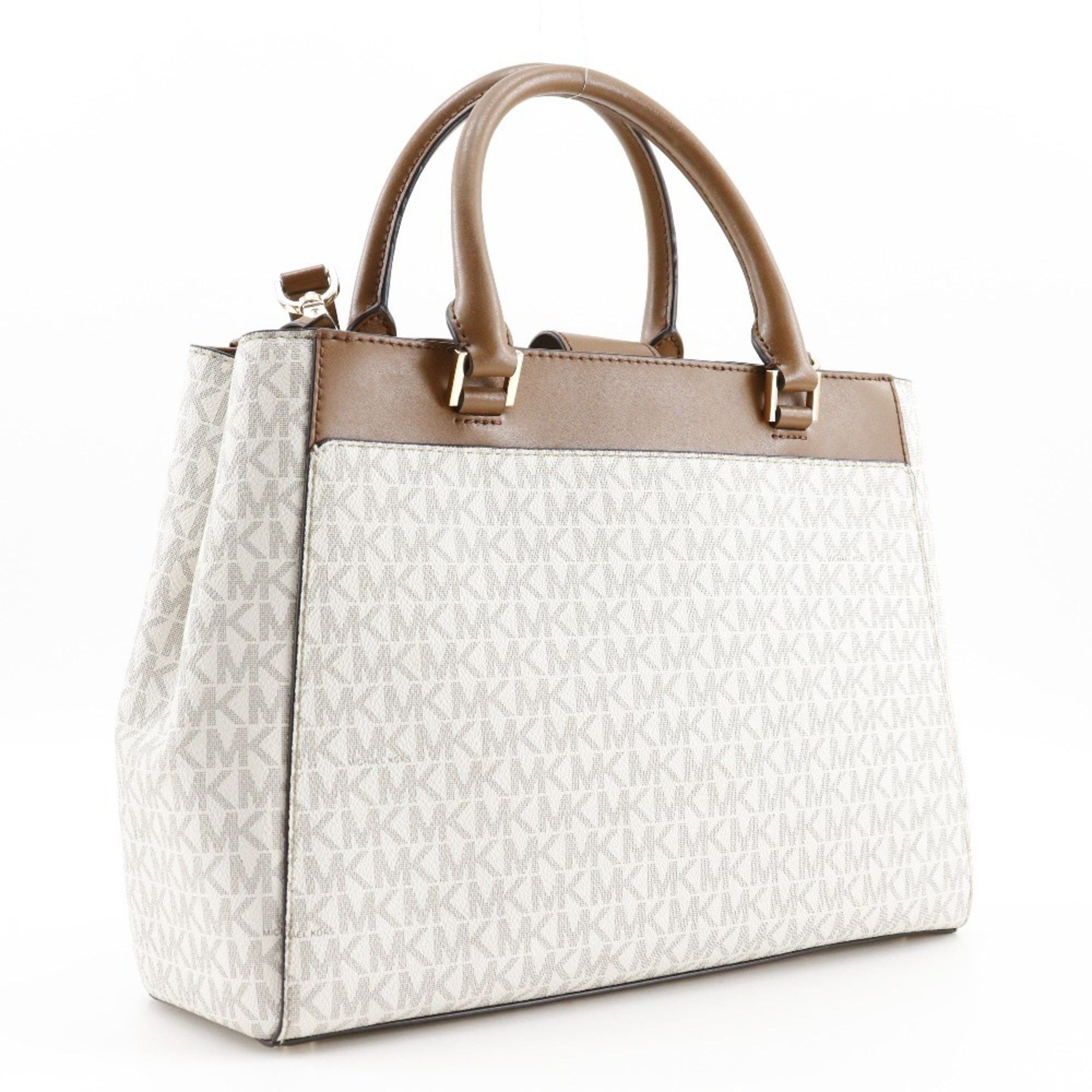 Michael Kors Michael Kors Shoulder Handbag 35T9GAKS3B PVC Off-White 2way A5 Type Women's Size ONE SIZE - 3 Thumbnail