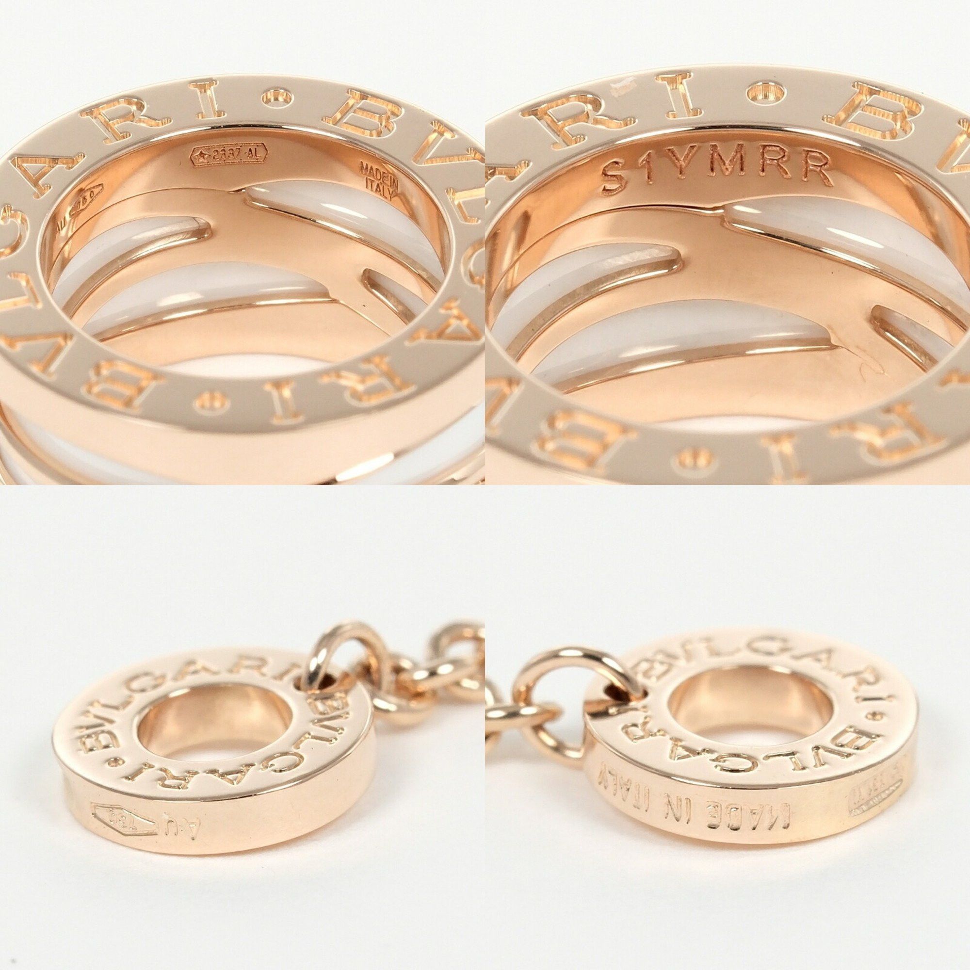Bvlgari BVLGARI B.ZERO1 Design Legend Necklace B.Zero1 K18PG Pink Gold Ceramic Approx. 13.4g Size ONE SIZE - 4 Thumbnail