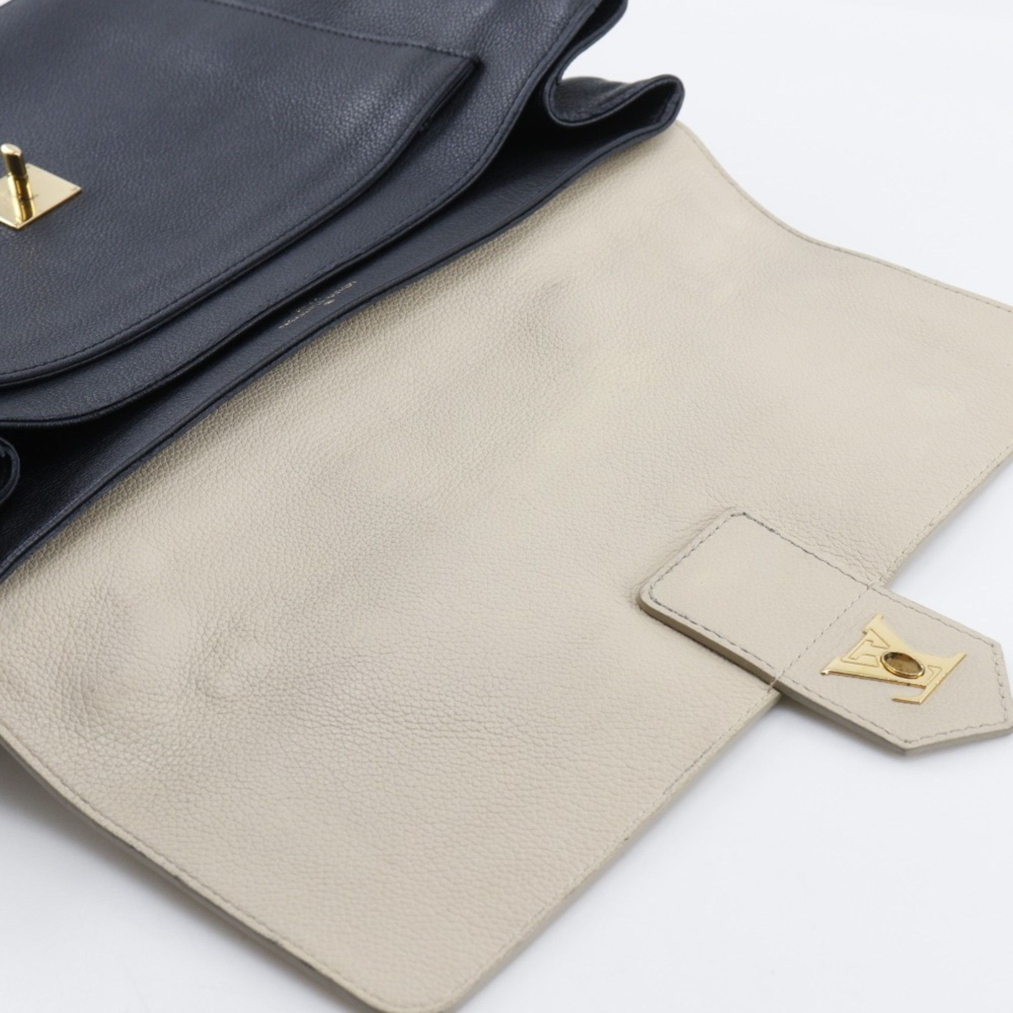 Louis Vuitton Louis Vuitton Rock Me MM Tote Bag M50191 Calf Black/Beige DU0185 Turnlock Women's Size ONE SIZE - 10 Thumbnail