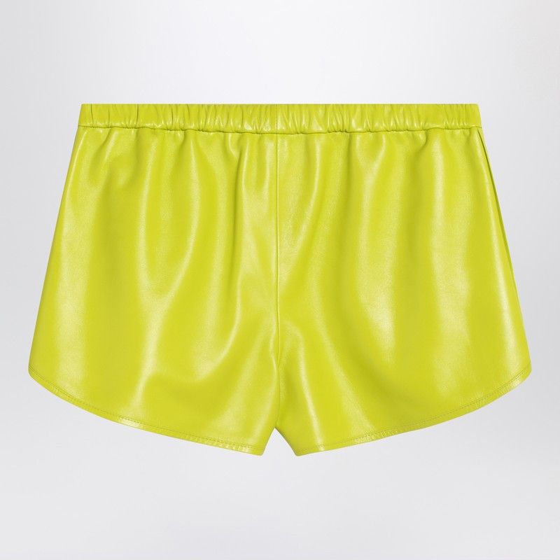 Gucci Gucci Lime Green Shorts In Leather Size 27" / US 4 / IT 40 - 2 Thumbnail