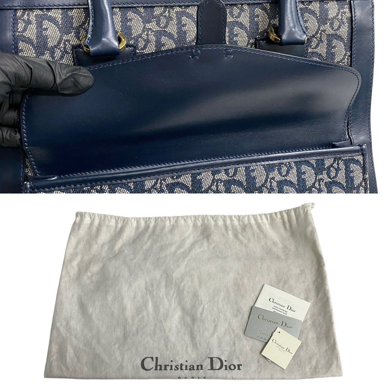 Dior Dior Tote Bag Blue Leather Size ONE SIZE - 9 Thumbnail