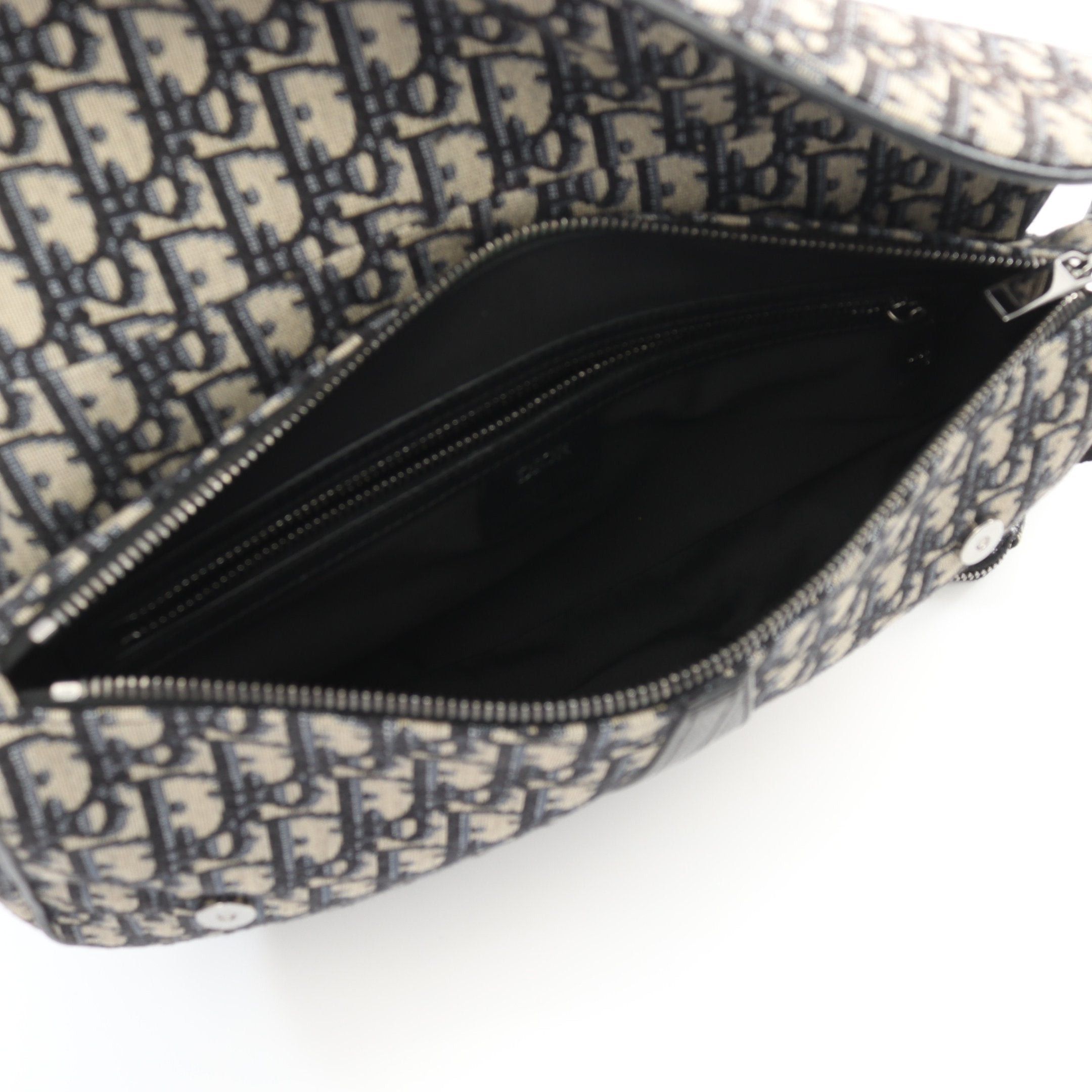 Dior Dior Saddle Oblique Body Bag Canvas Light Beige Navy Size ONE SIZE - 3 Thumbnail