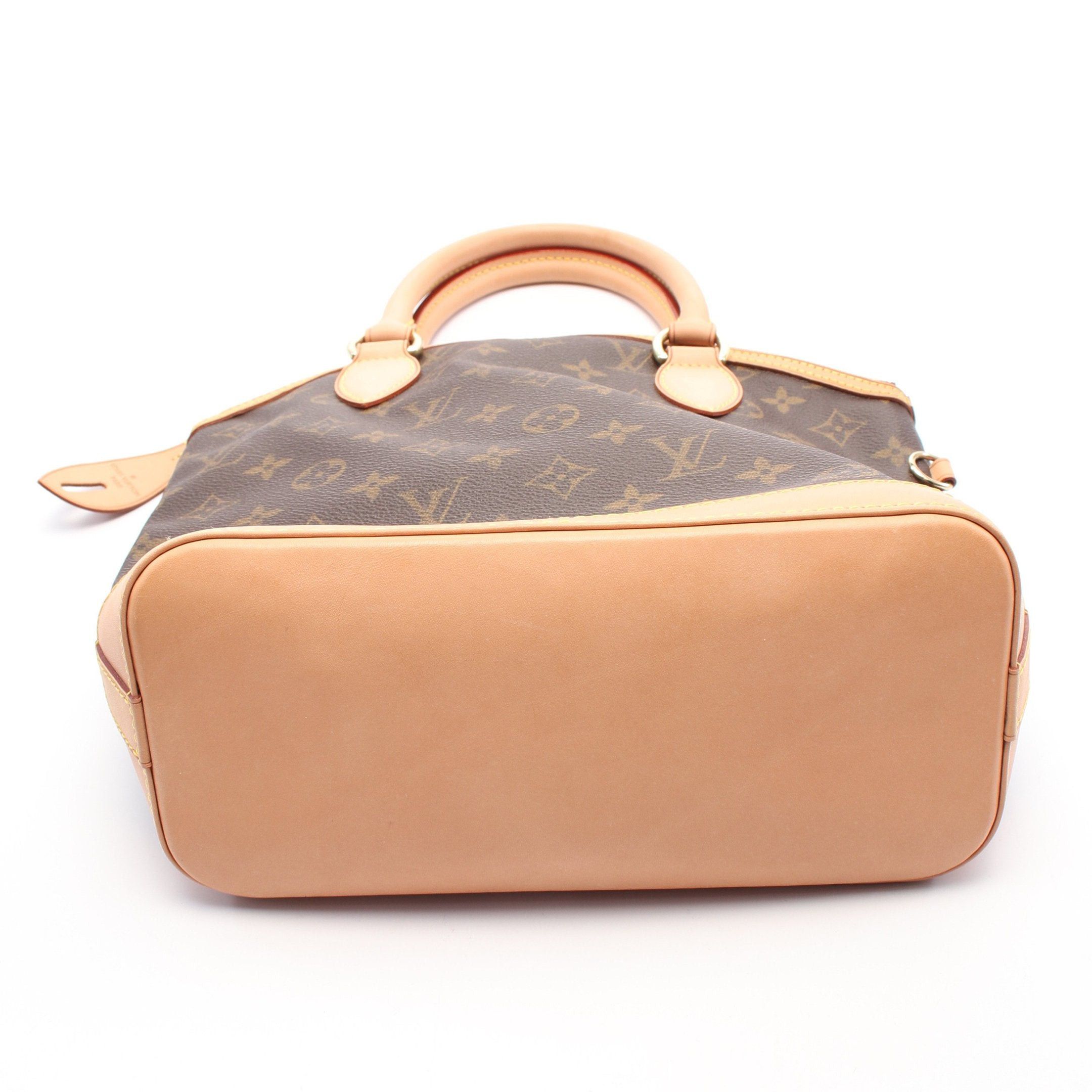Louis Vuitton Louis Vuitton Lockit Monogram Handbag Leather Brown Size ONE SIZE - 6 Thumbnail