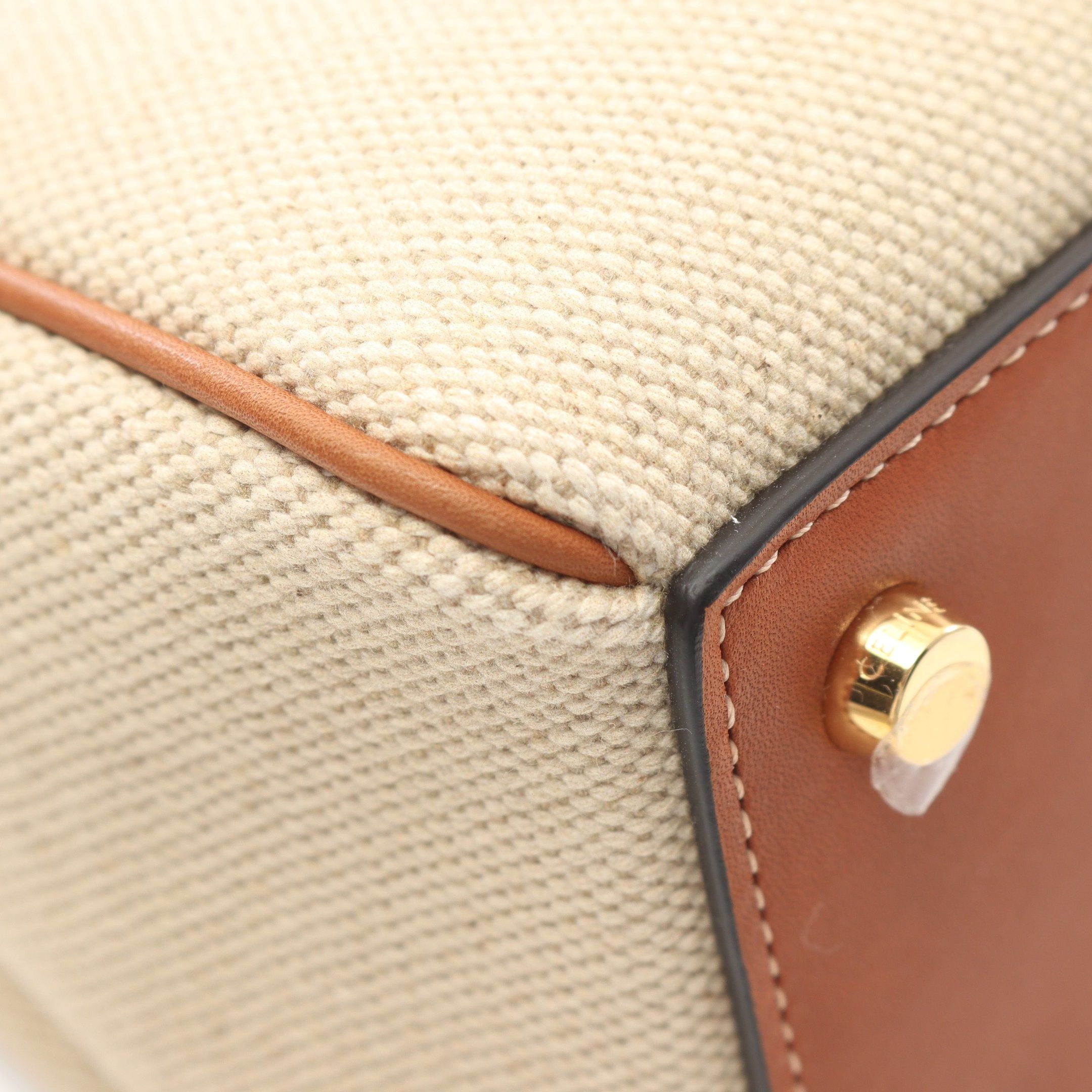 Celine Celine Small 16 Sais Handbag Canvas Leather Beige Light Brown Size ONE SIZE - 7 Thumbnail
