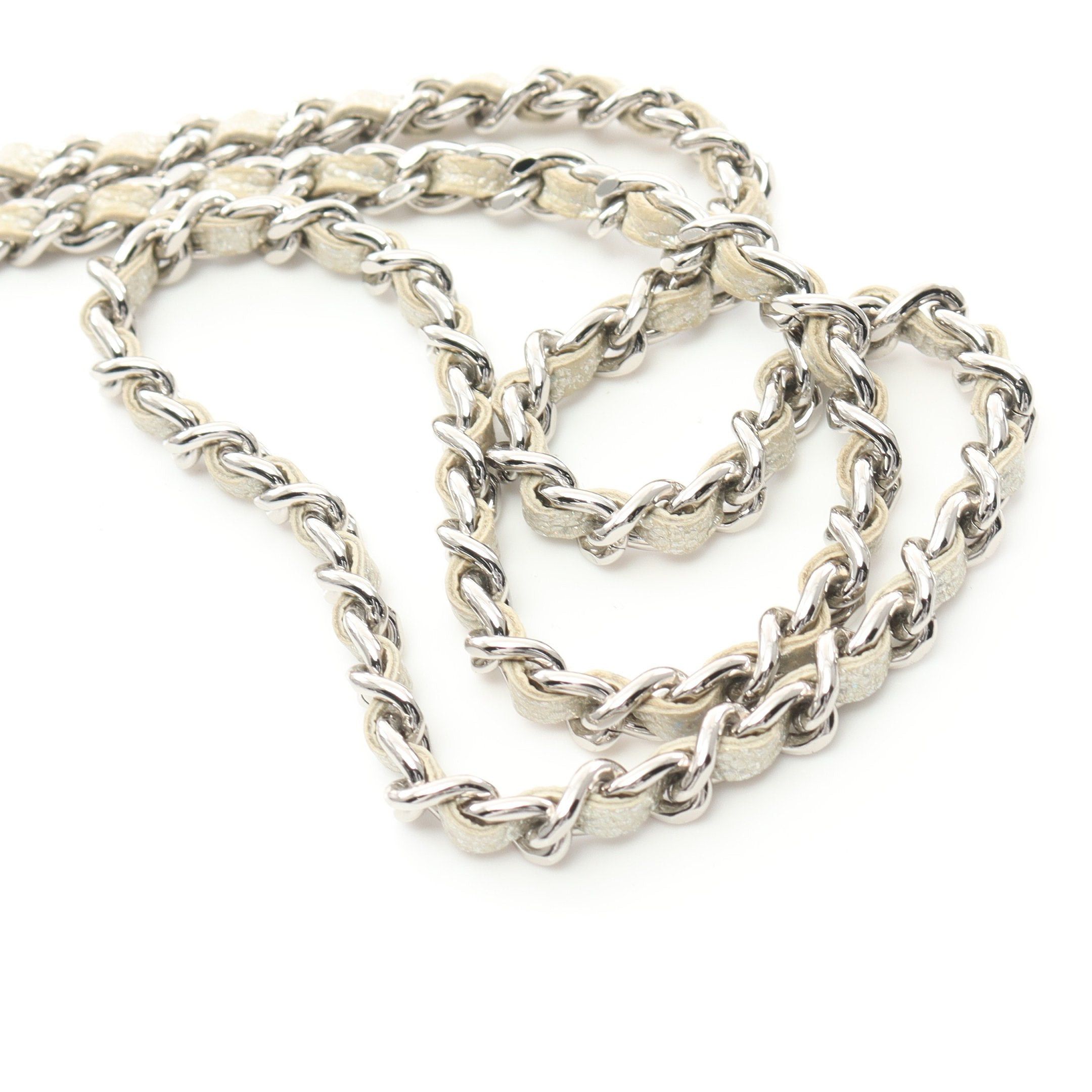 Chanel Chanel Matelasse Chain Wallet Caviar Skin Champagne Gold Silver Hardware Size ONE SIZE - 11 Thumbnail