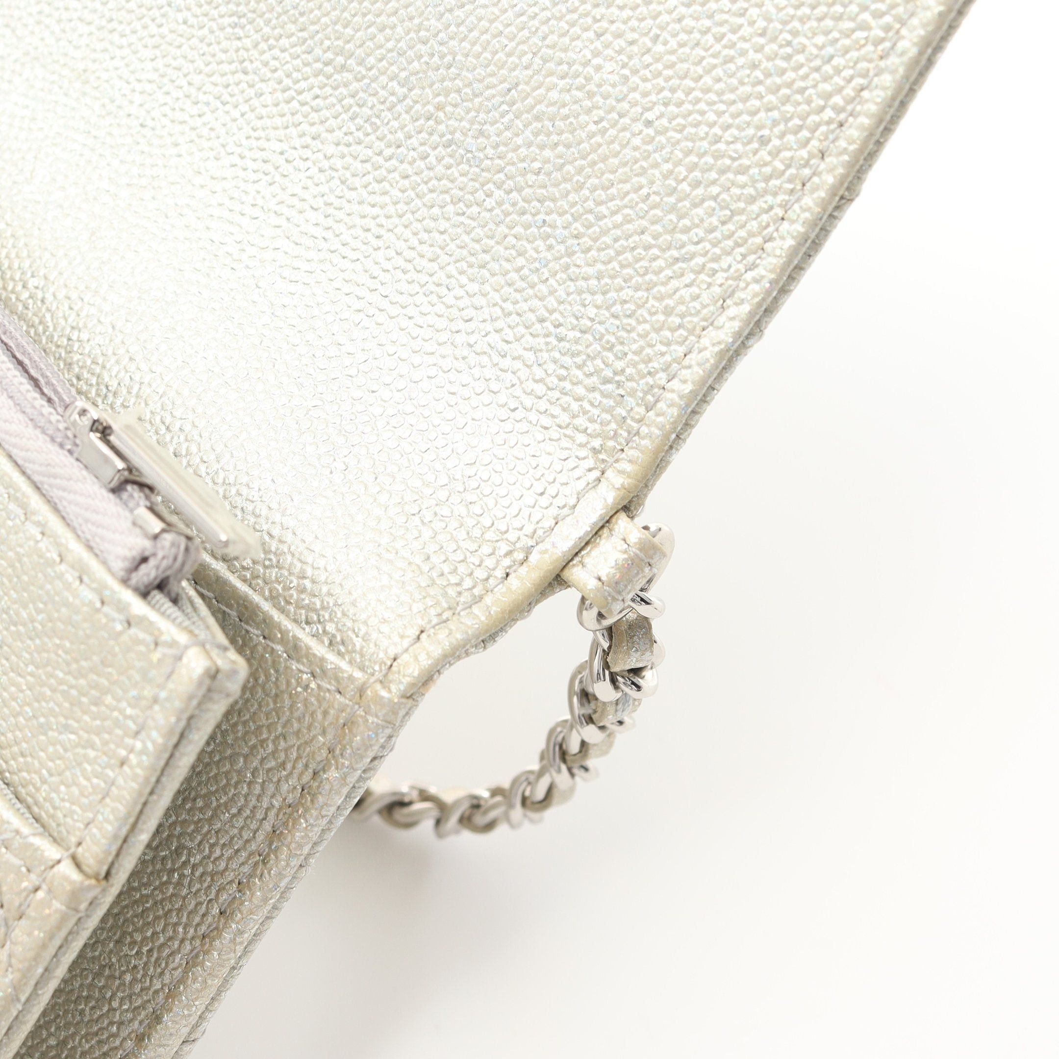 Chanel Chanel Matelasse Chain Wallet Caviar Skin Champagne Gold Silver Hardware Size ONE SIZE - 7 Thumbnail