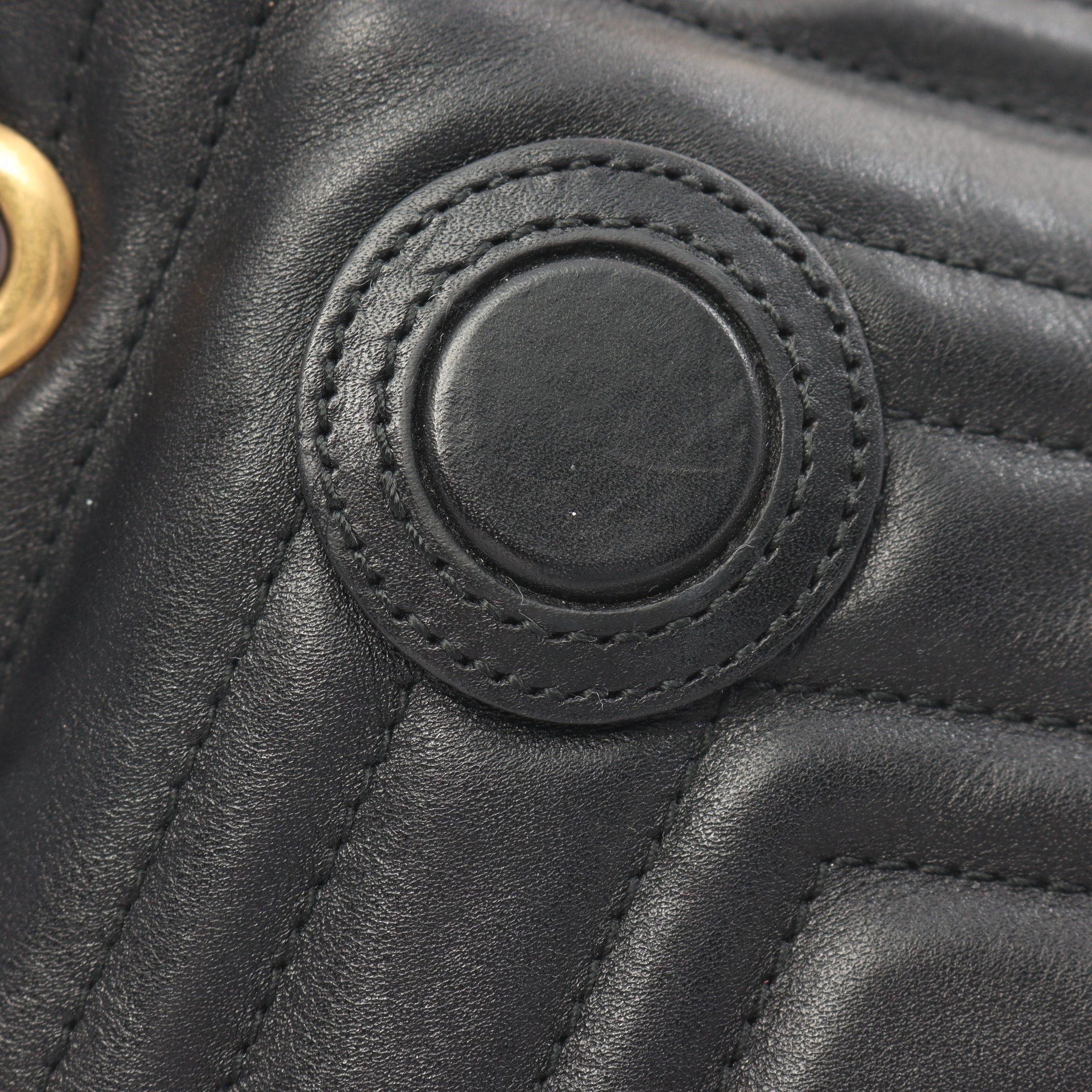 Gucci Gucci Gg Marmont Backpack Rucksack Mini Leather Black Size ONE SIZE - 5 Thumbnail