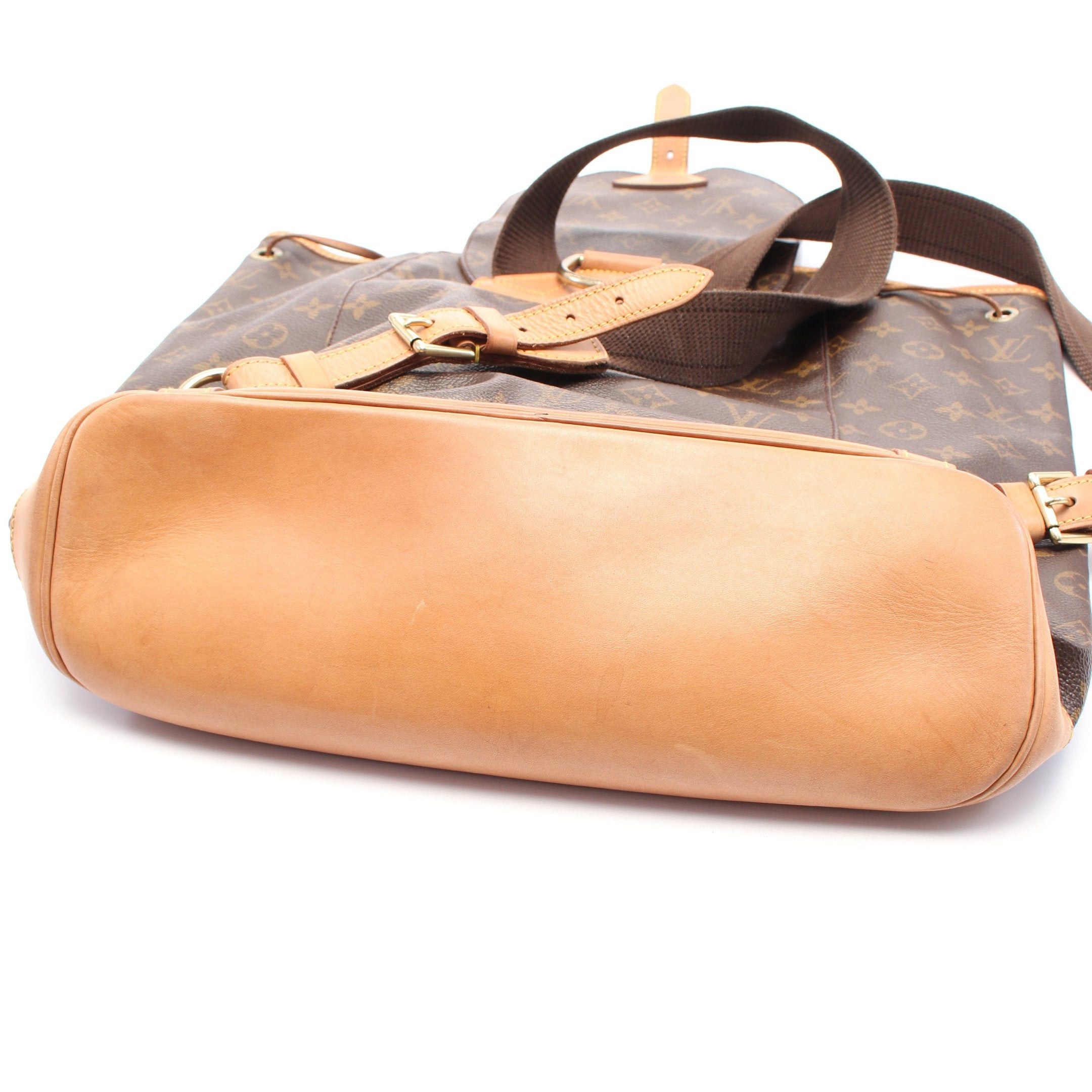 Louis Vuitton Louis Vuitton Montsouris Gm Monogram Backpack Rucksack Leather Brown Size ONE SIZE - 8 Thumbnail