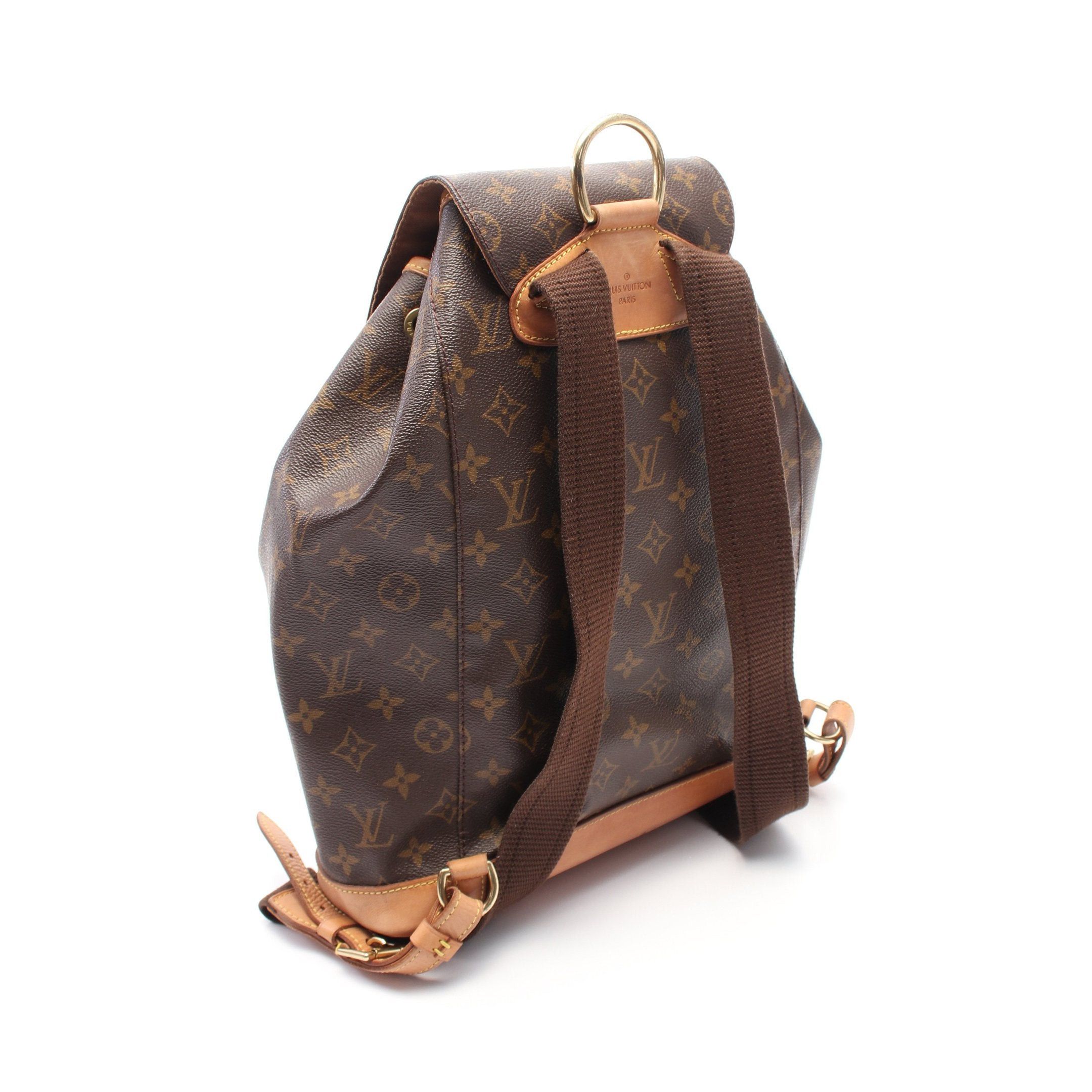 Louis Vuitton Louis Vuitton Montsouris Gm Monogram Backpack Rucksack Leather Brown Size ONE SIZE - 2 Thumbnail